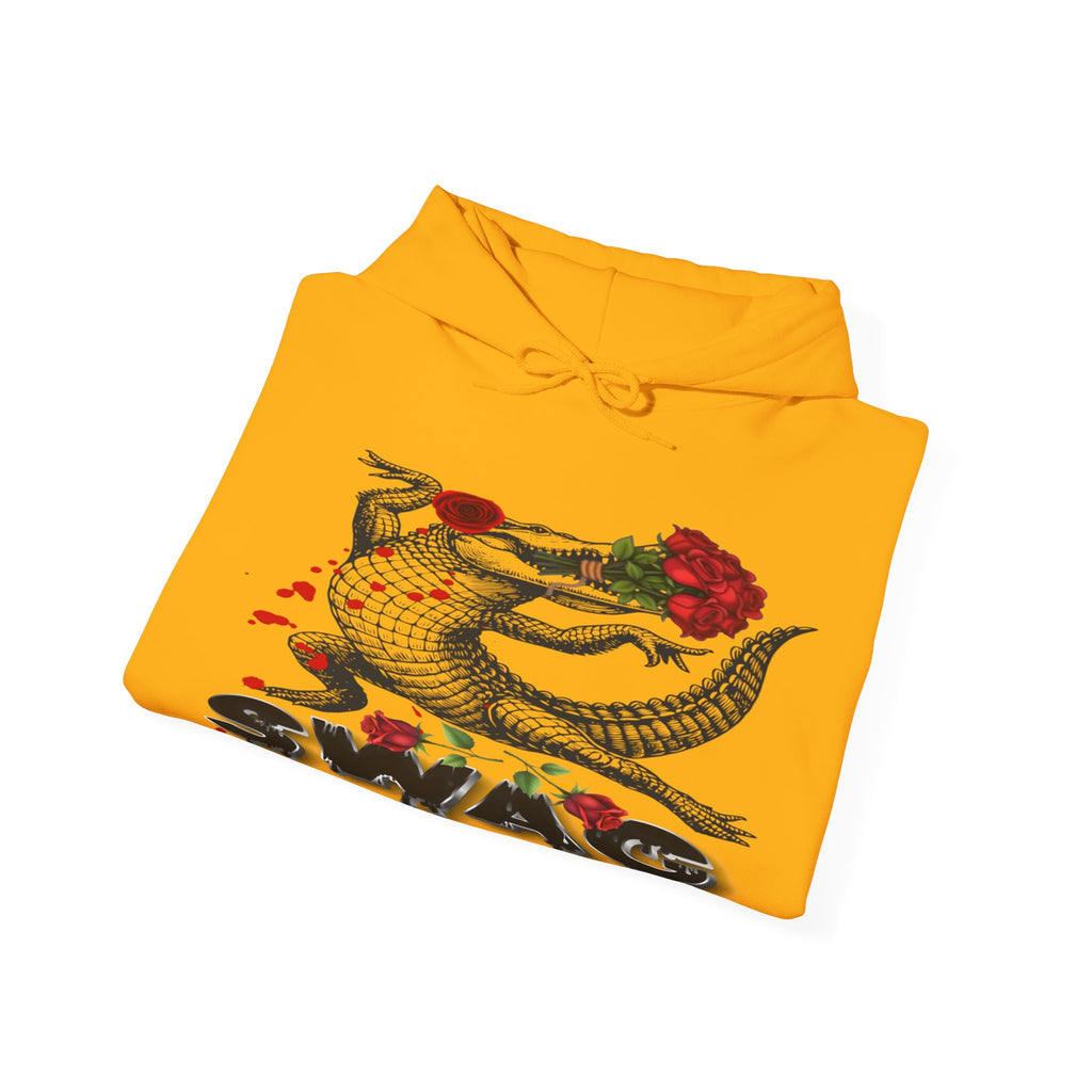Swag Gator Floral Graphic Unisex Hooded Sweatshirt, Stylish Trend, Swag Wear, Everyday Wear