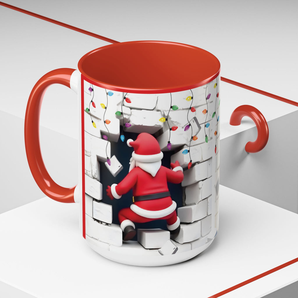 Christmas Santa Coffee Mug — Festive Holiday Accent Mug (15 oz)