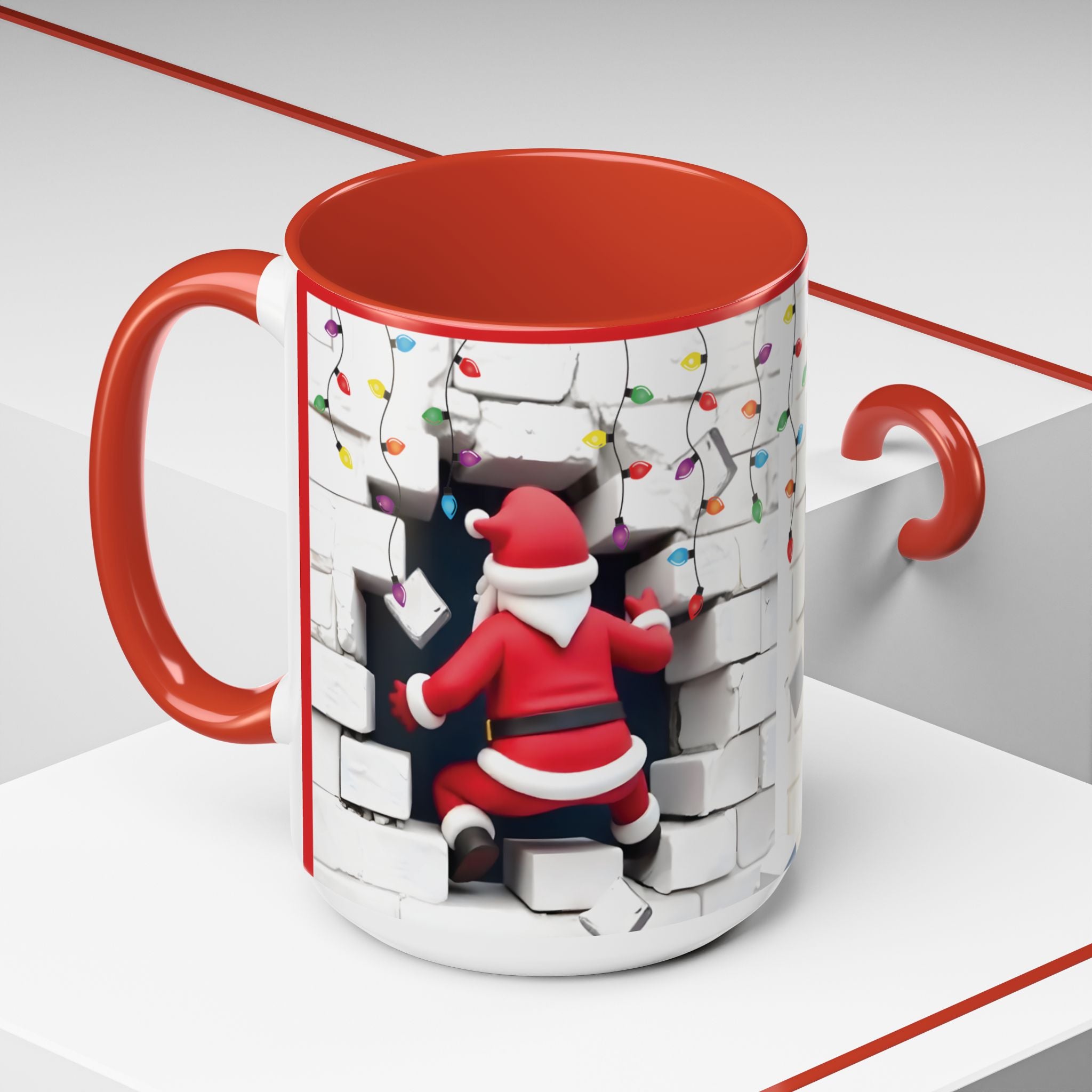 Christmas Santa Coffee Mug — Festive Holiday Accent Mug (15 oz)