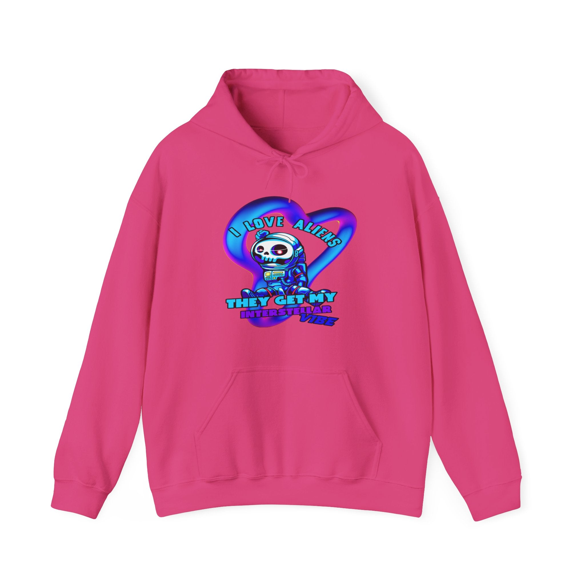 "I Love Aliens Vibes" Vibrant Graphic Astronaut Hoodie: Unisex Heavy Blend™ Sweatshirt for Cozy Relaxation, Gift for Friends, Cool Casual Wear, Layering Essential, [...]