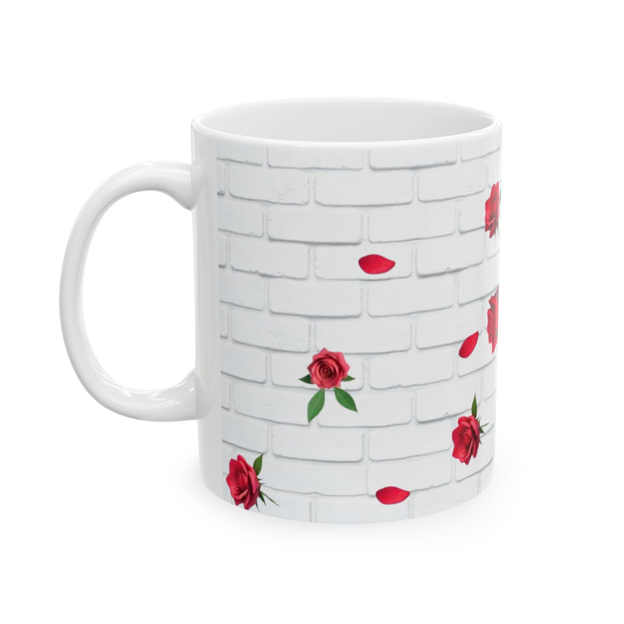 Romantic Rose Ceramic Mug, Floral Coffee Cup, Gift for Her, Home Decor, Valentine's Day, Mother's Day, Tea Lover's Mug