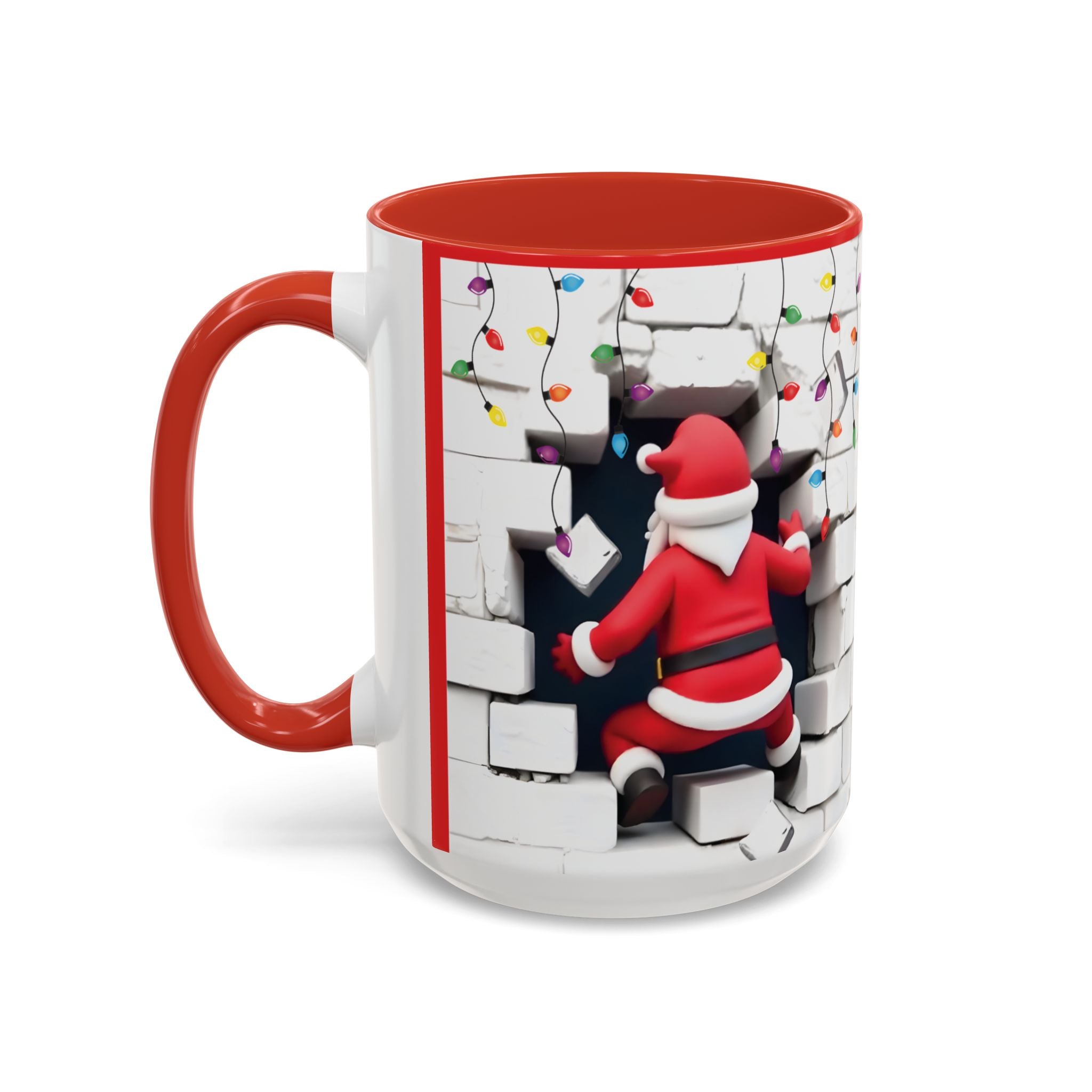 Christmas Santa Coffee Mug — Festive Holiday Accent Mug (15 oz)
