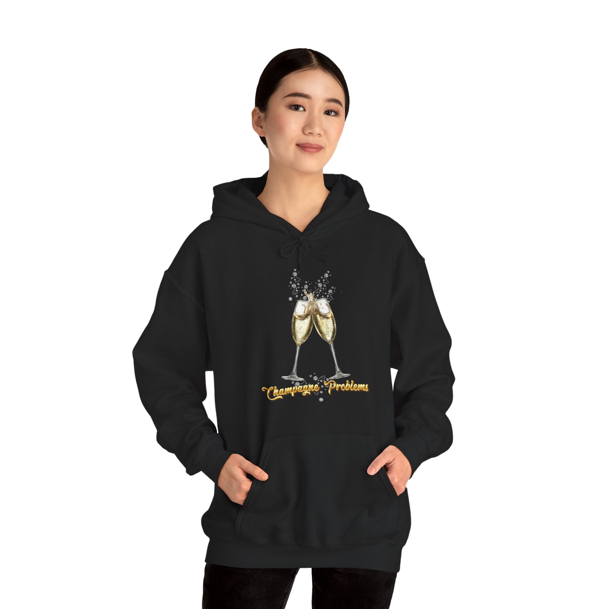 Champange Problems Cozy Unisex Heavy Blend™ Hooded Sweatshirt