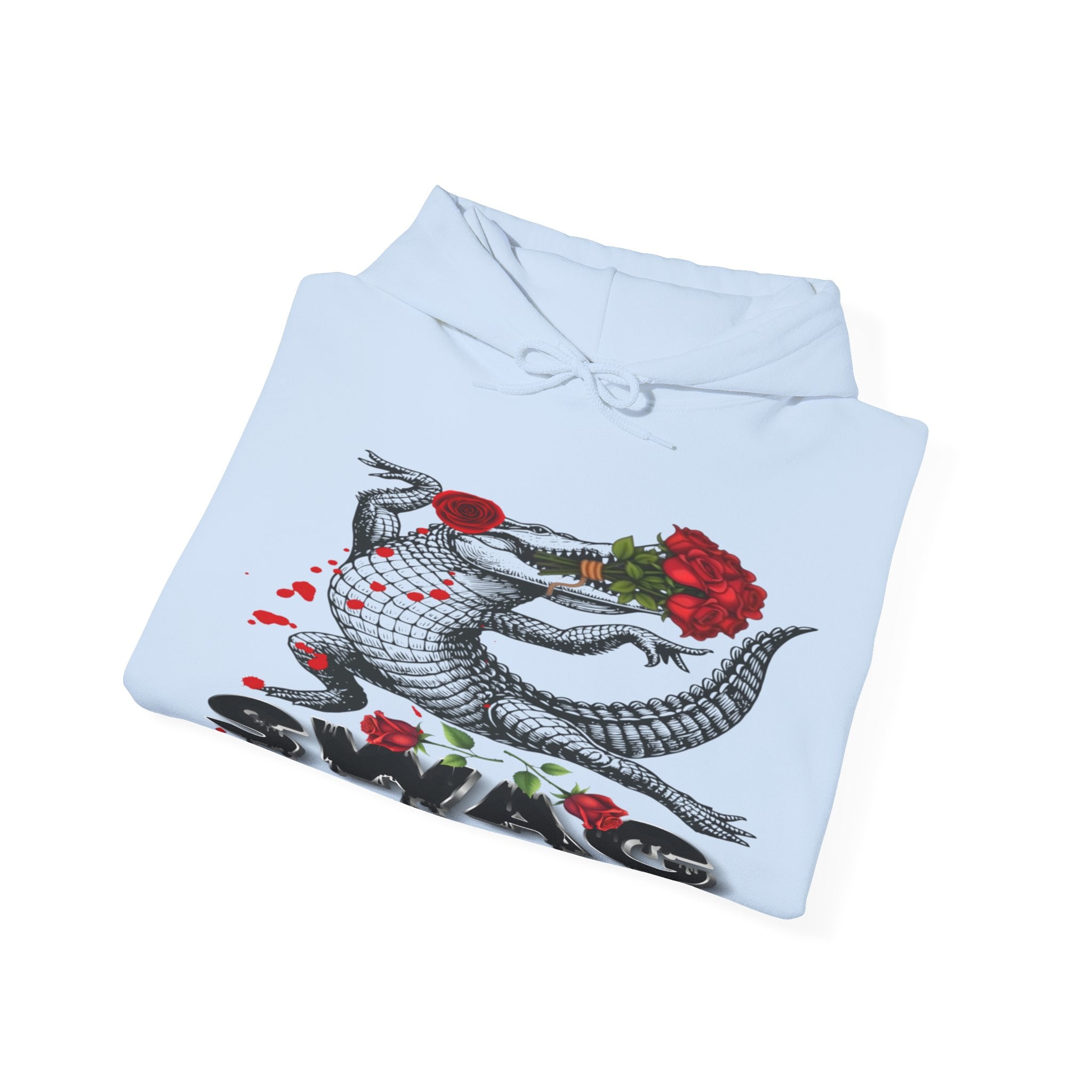 Swag Gator Floral Graphic Unisex Hooded Sweatshirt, Stylish Trend, Swag Wear, Everyday Wear