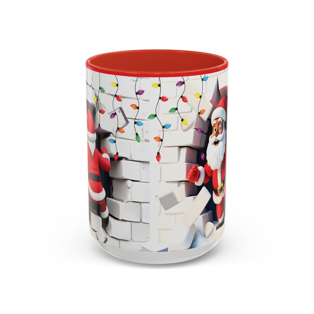 Christmas Santa Coffee Mug — Festive Holiday Accent Mug (15 oz)