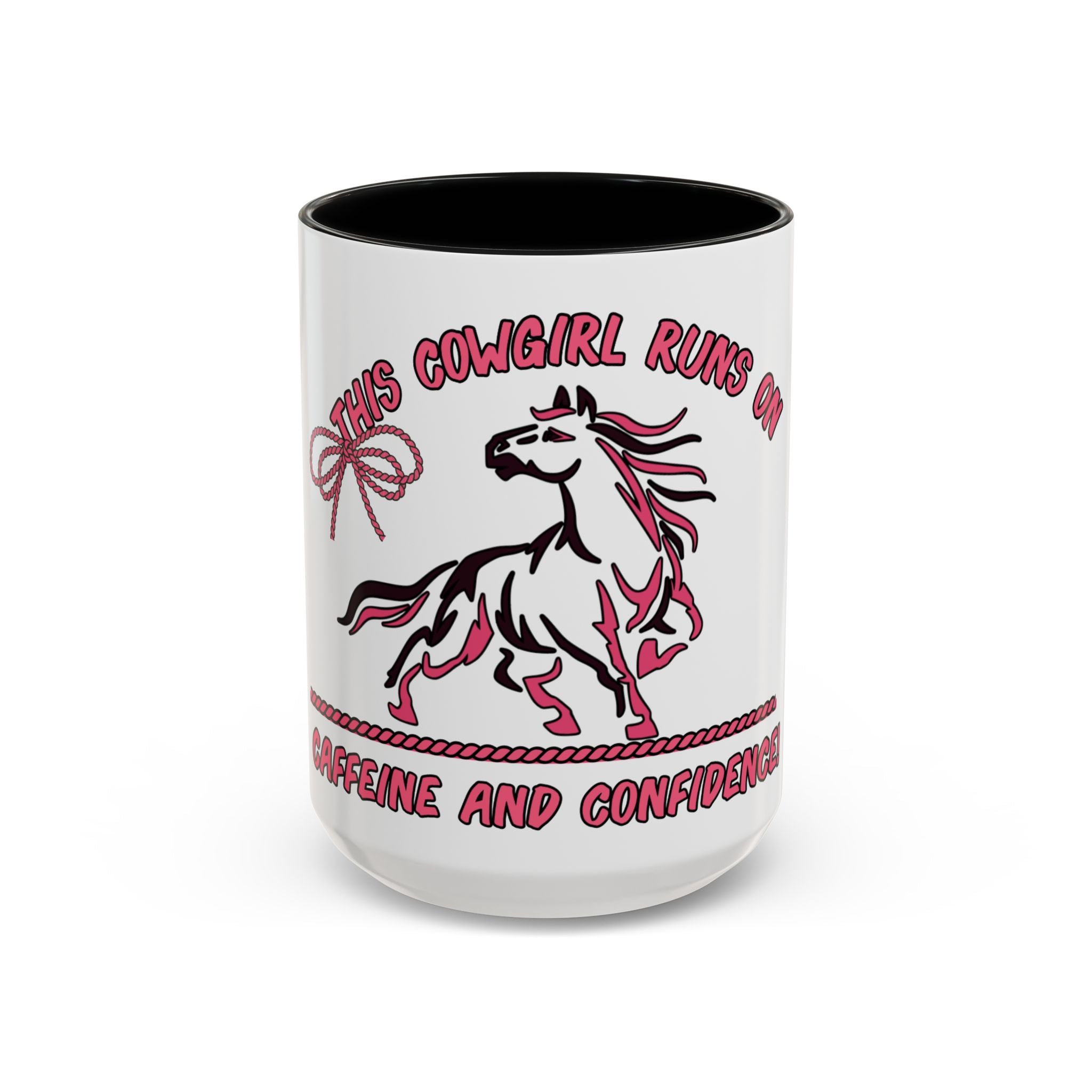Sassy Cowgirl Mug - The Cowgirl Runs on Caffieine and Confidence, 15 oz, Available in 5 Colors