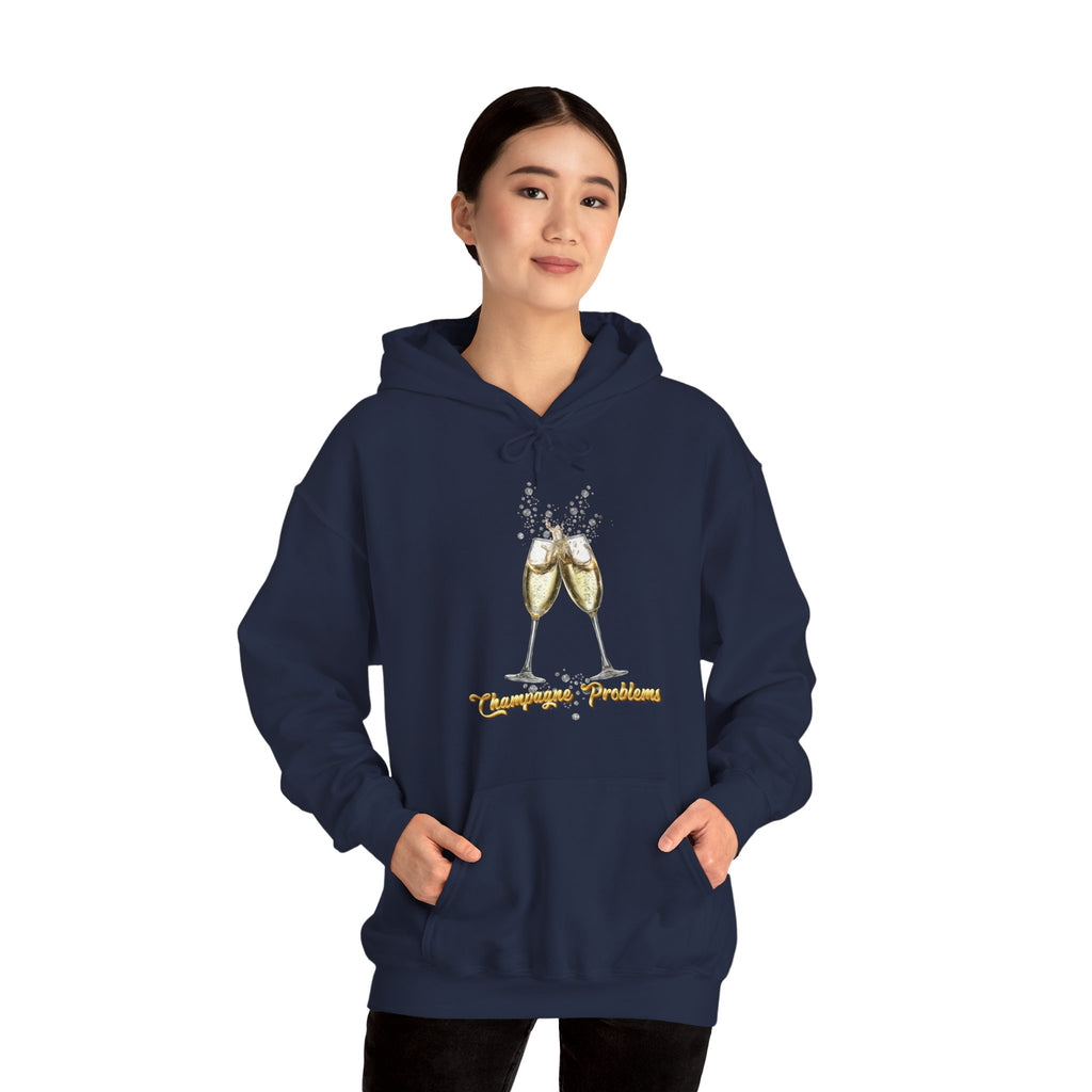 Champange Problems Cozy Unisex Heavy Blend™ Hooded Sweatshirt