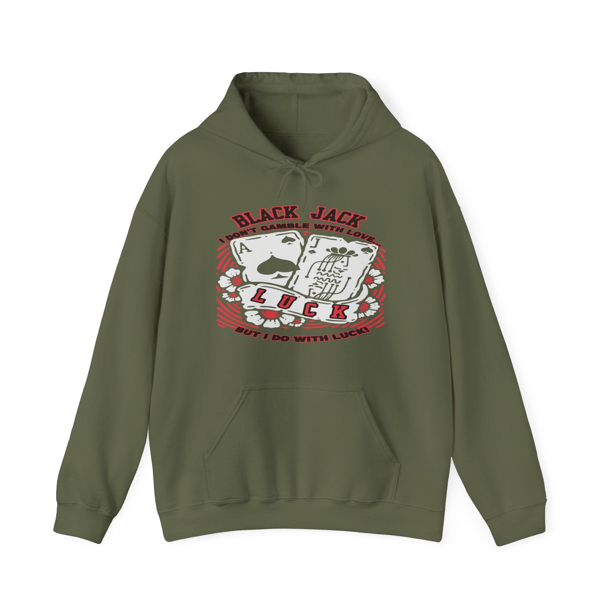Lucky Blackjack Hooded Sweatshirt - Unisex Gambling Apparel