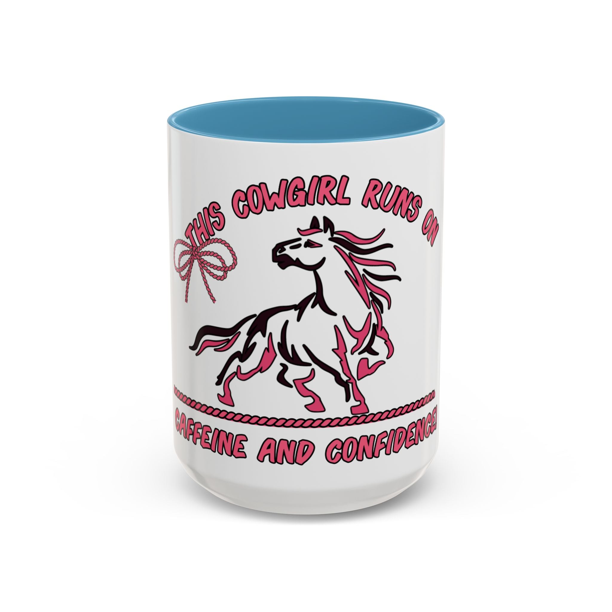 Sassy Cowgirl Mug - The Cowgirl Runs on Caffieine and Confidence, 15 oz, Available in 5 Colors