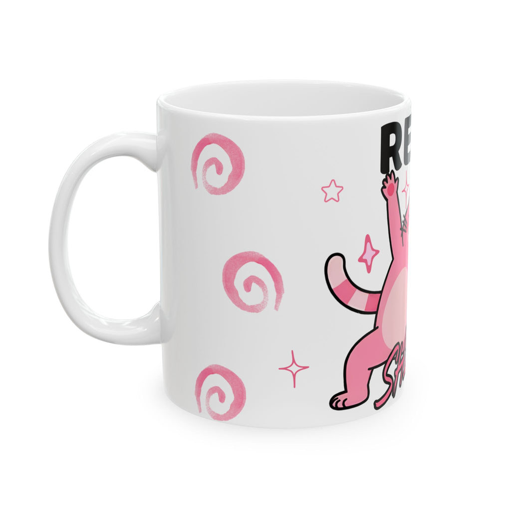 Funny Cat Quote Ceramic Mug - Relax and Let That Shit Go