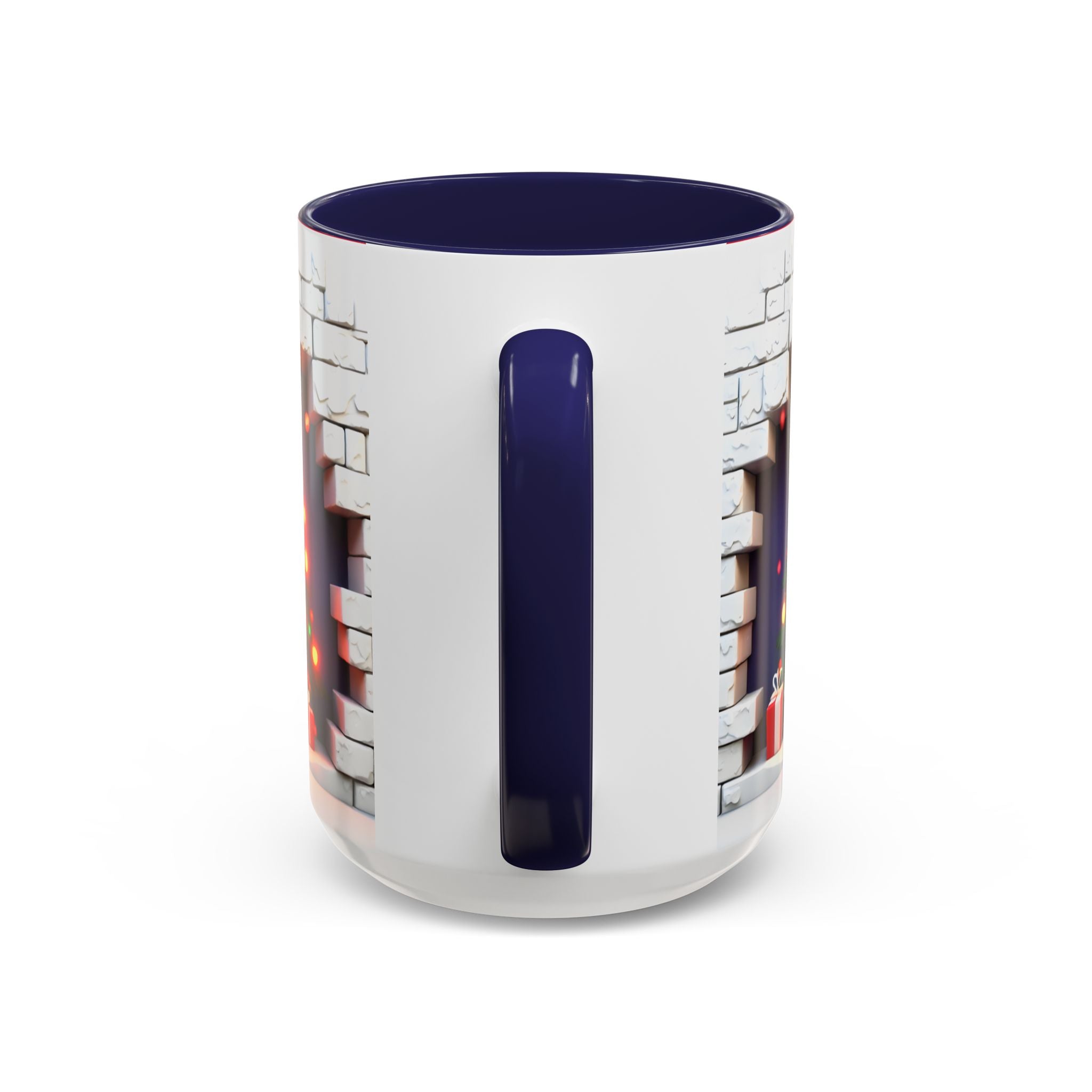 Christmas Tree Coffee Mug — Festive Fireplace Window Accent (15oz)