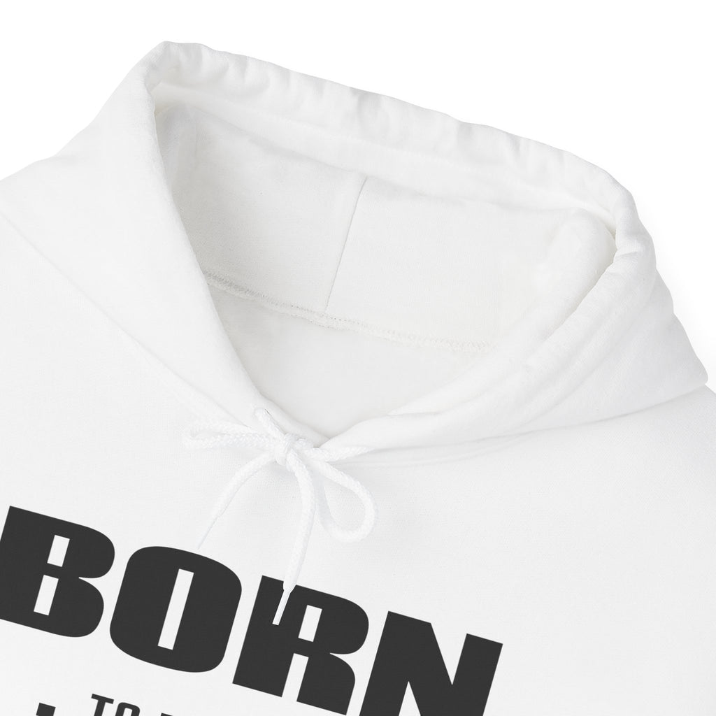 Born Real, Not Perfect, Cozy Unisex Heavy Blend Hooded Sweatshirt – White
