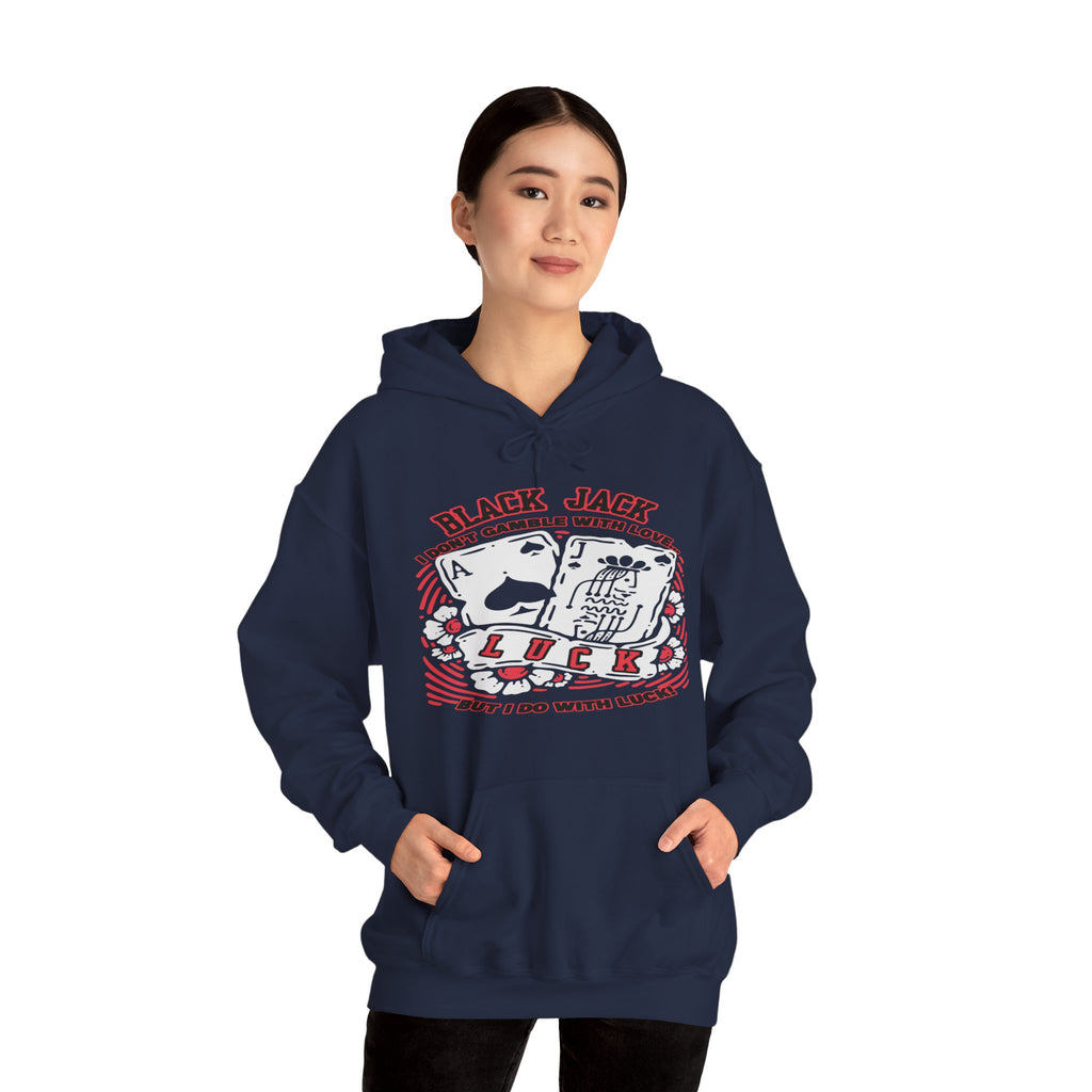 Lucky Blackjack Hooded Sweatshirt - Unisex Gambling Apparel