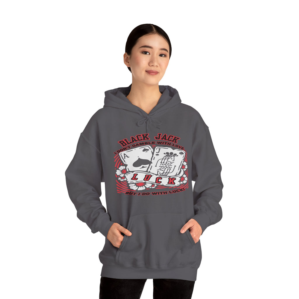 Lucky Blackjack Hooded Sweatshirt - Unisex Gambling Apparel