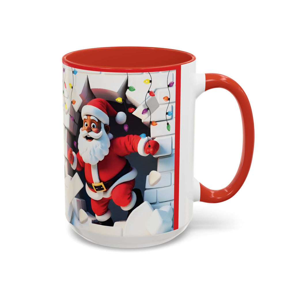 Christmas Santa Coffee Mug — Festive Holiday Accent Mug (15 oz)