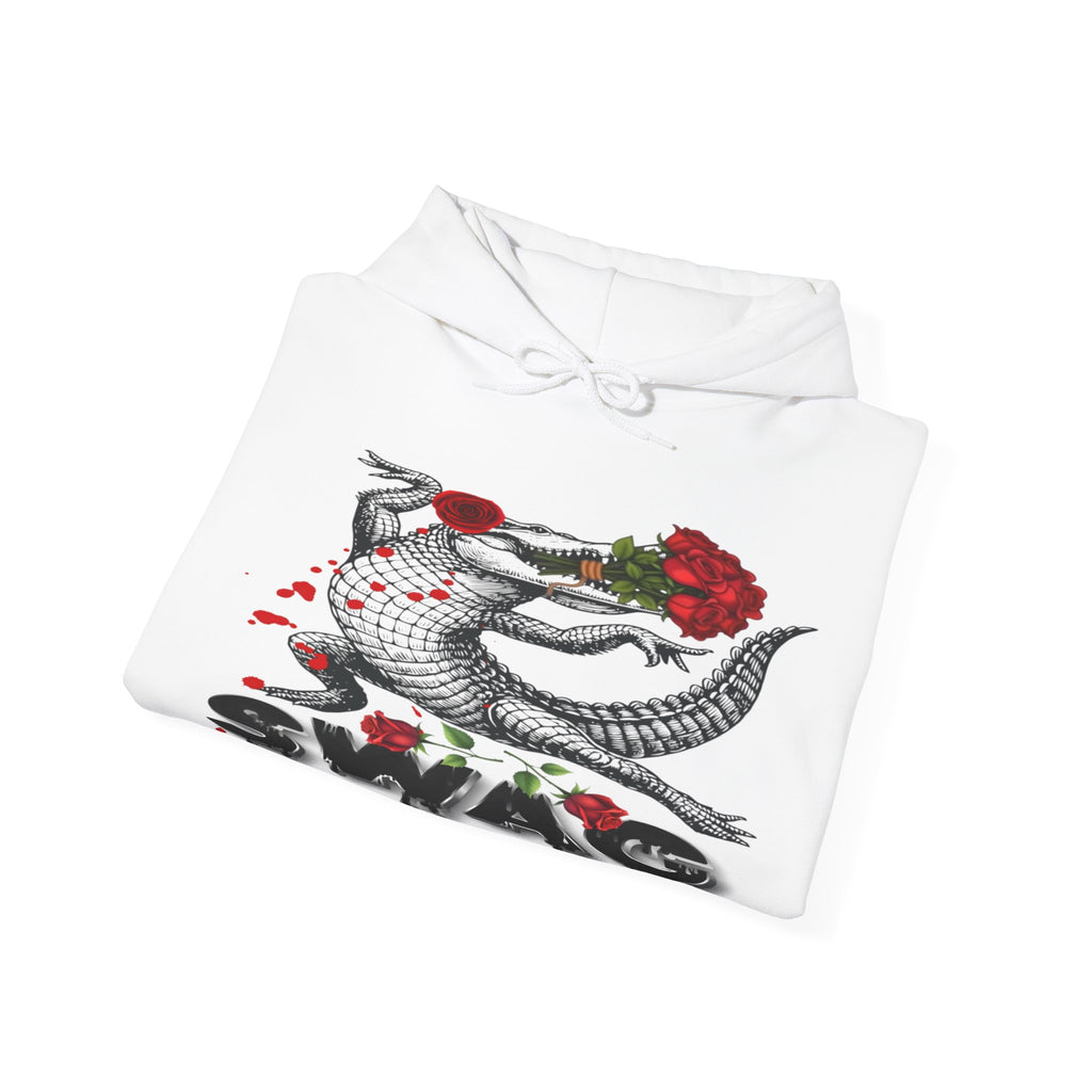 Swag Gator Floral Graphic Unisex Hooded Sweatshirt, Stylish Trend, Swag Wear, Everyday Wear