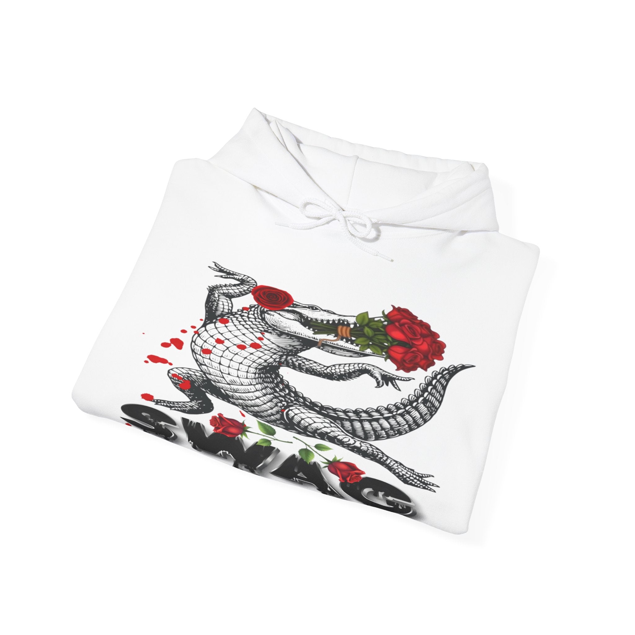 Swag Gator Floral Graphic Unisex Hooded Sweatshirt, Stylish Trend, Swag Wear, Everyday Wear