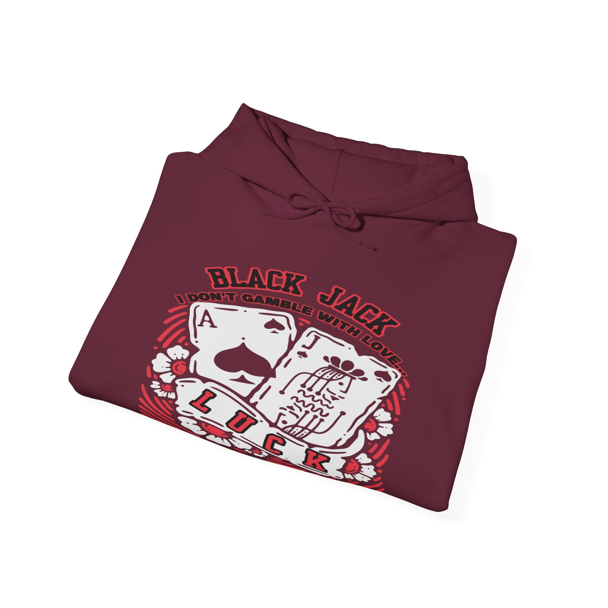 Lucky Blackjack Hooded Sweatshirt - Unisex Gambling Apparel