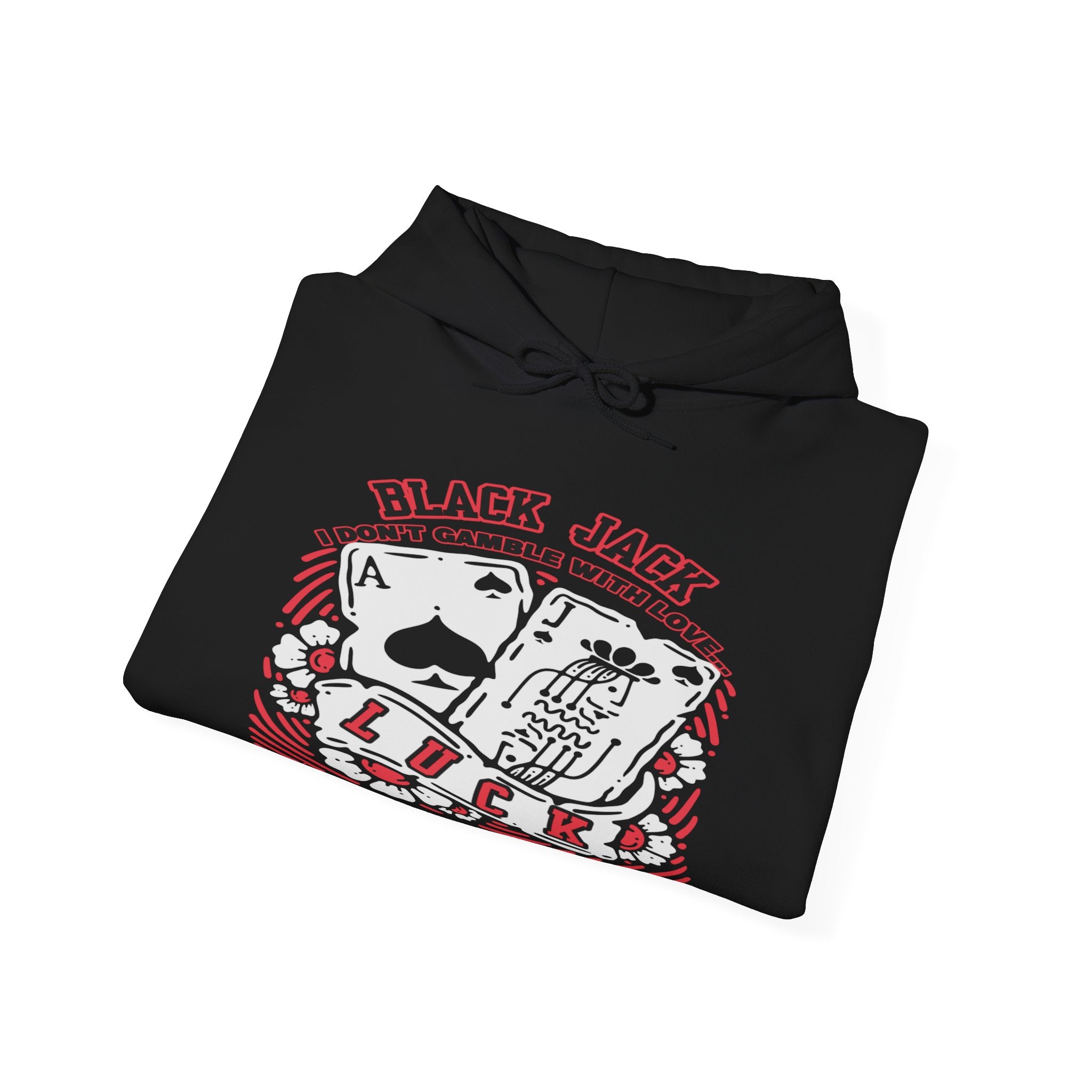 Lucky Blackjack Hooded Sweatshirt - Unisex Gambling Apparel