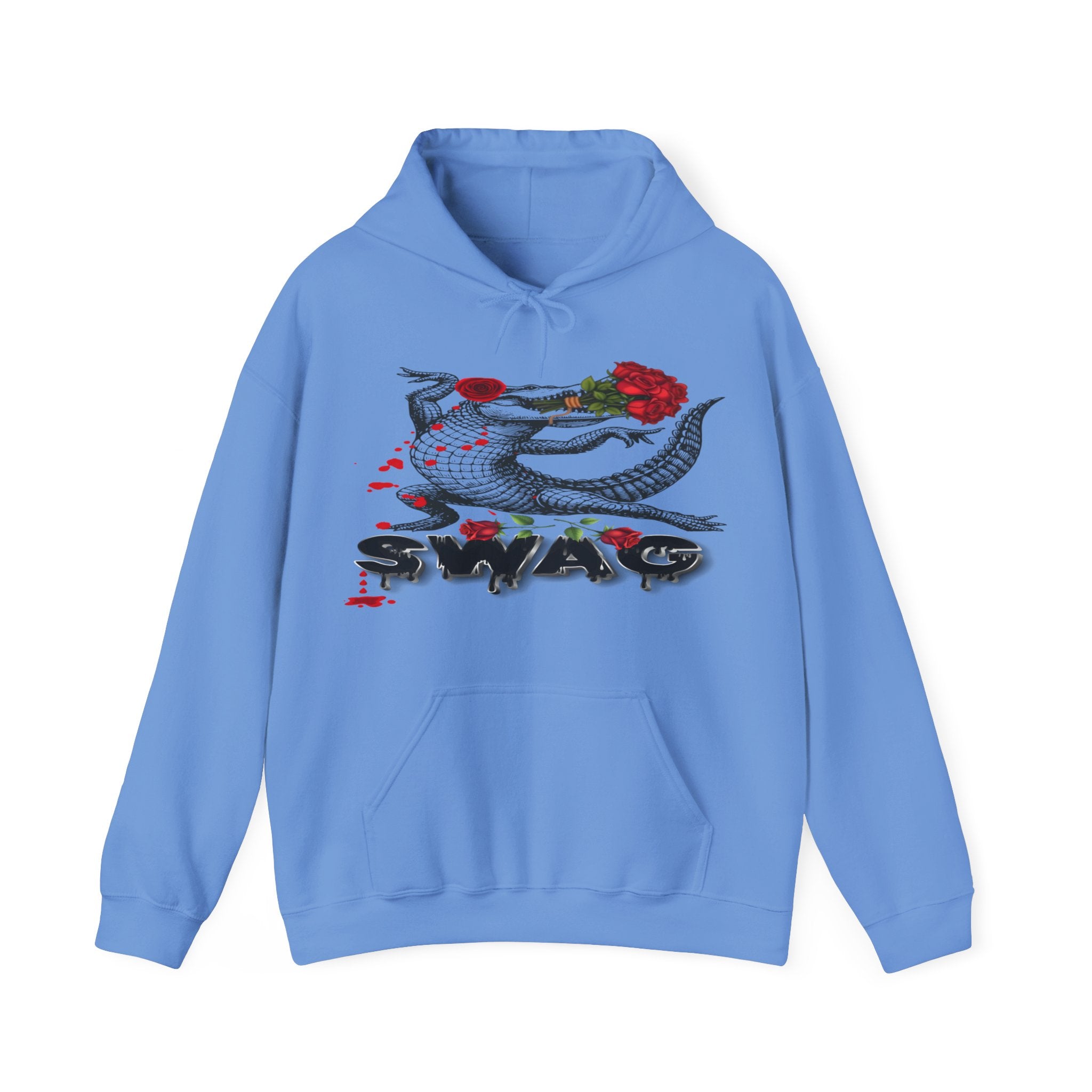 Swag Gator Floral Graphic Unisex Hooded Sweatshirt, Stylish Trend, Swag Wear, Everyday Wear