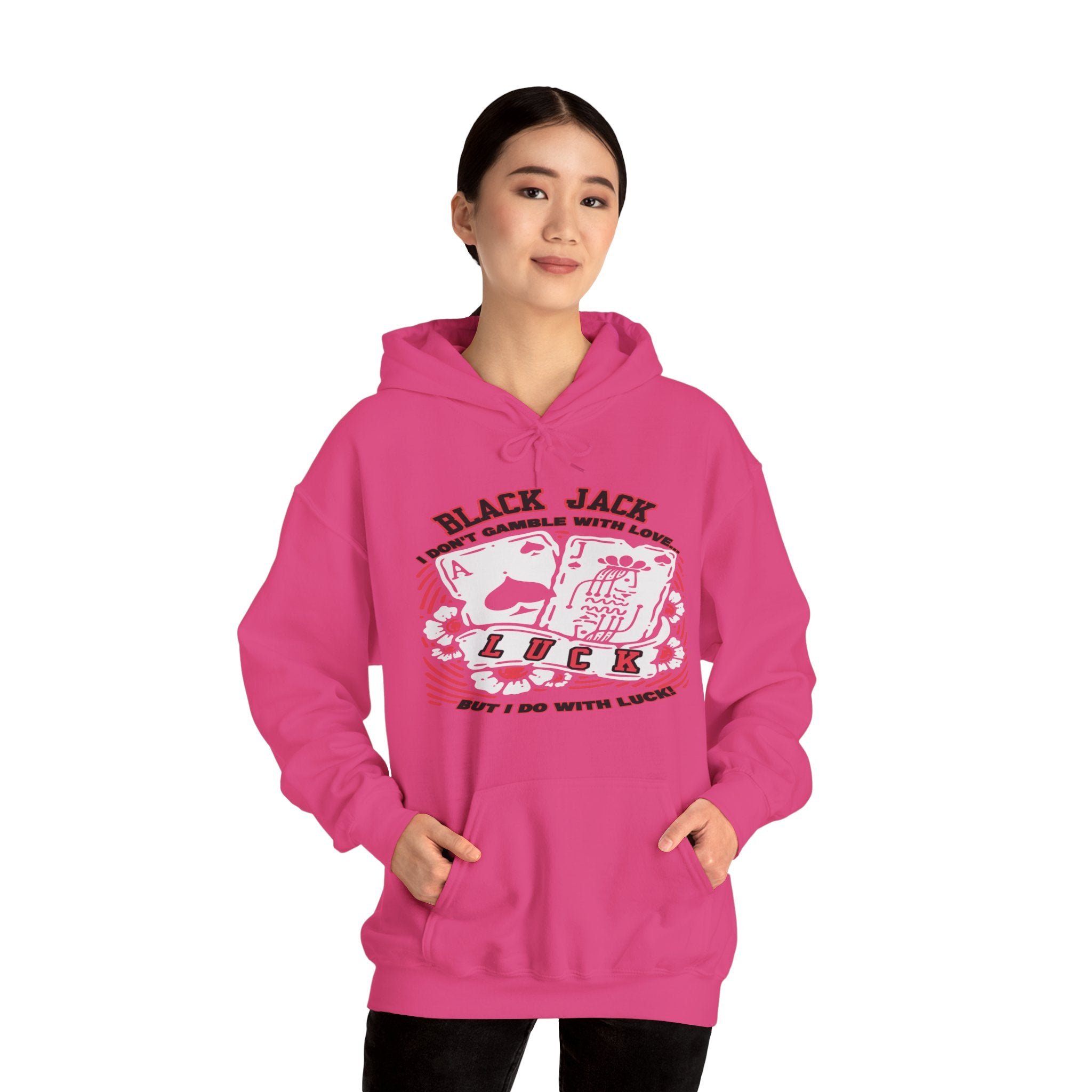 Lucky Blackjack Hooded Sweatshirt - Unisex Gambling Apparel