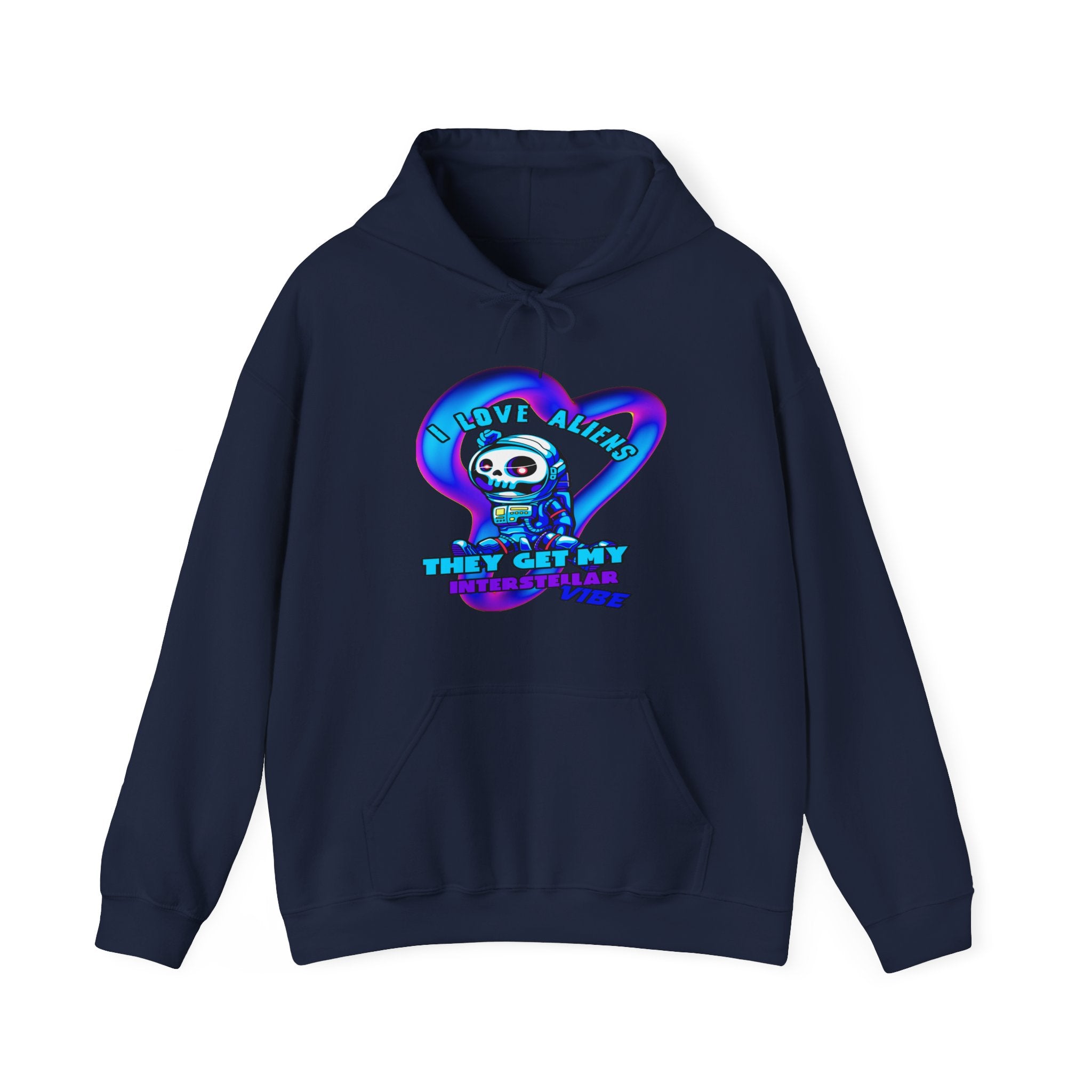 "I Love Aliens Vibes" Vibrant Graphic Astronaut Hoodie: Unisex Heavy Blend™ Sweatshirt for Cozy Relaxation, Gift for Friends, Cool Casual Wear, Layering Essential, [...]