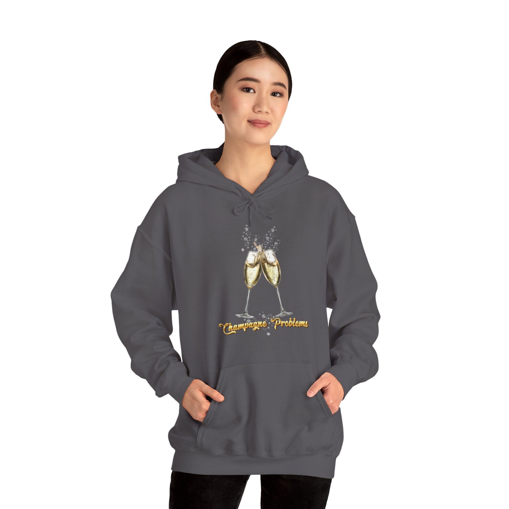 Champange Problems Cozy Unisex Heavy Blend™ Hooded Sweatshirt