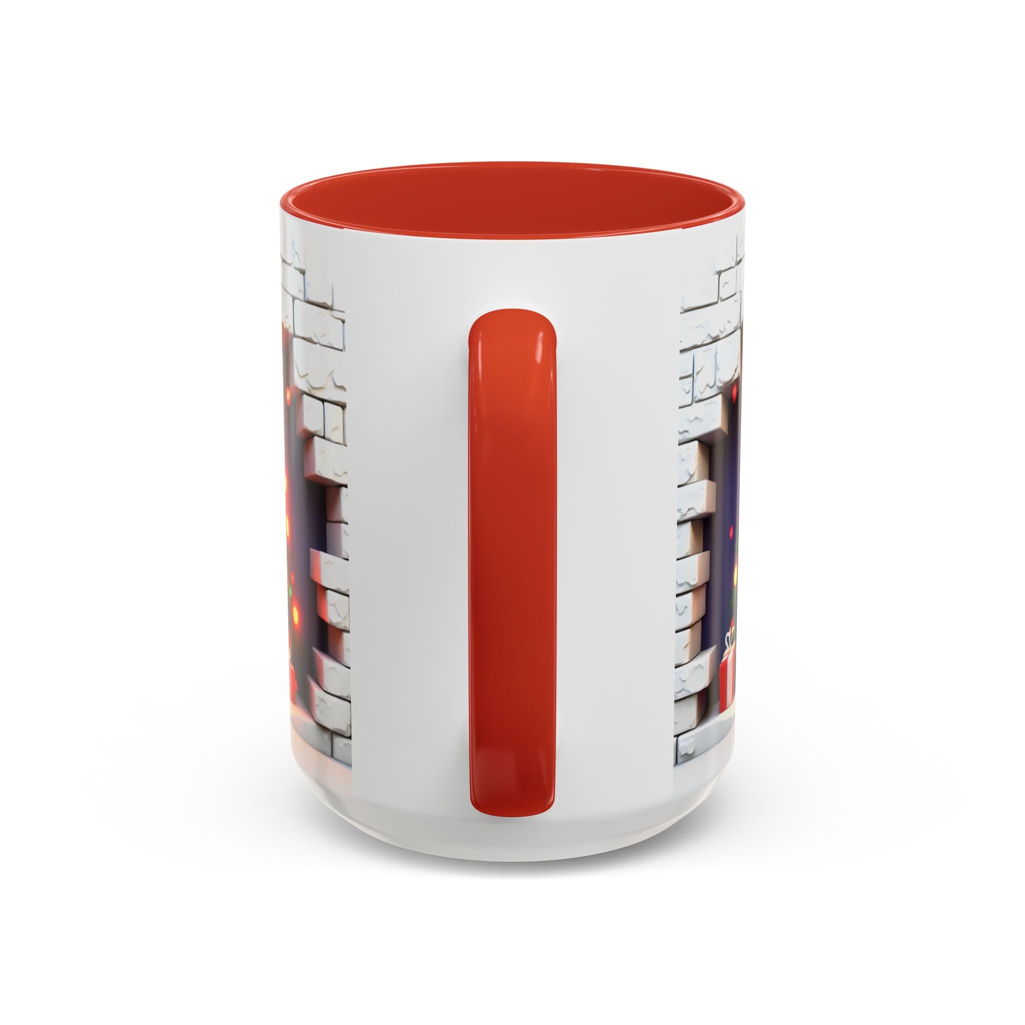 Christmas Tree Coffee Mug — Festive Fireplace Window Accent (15oz)