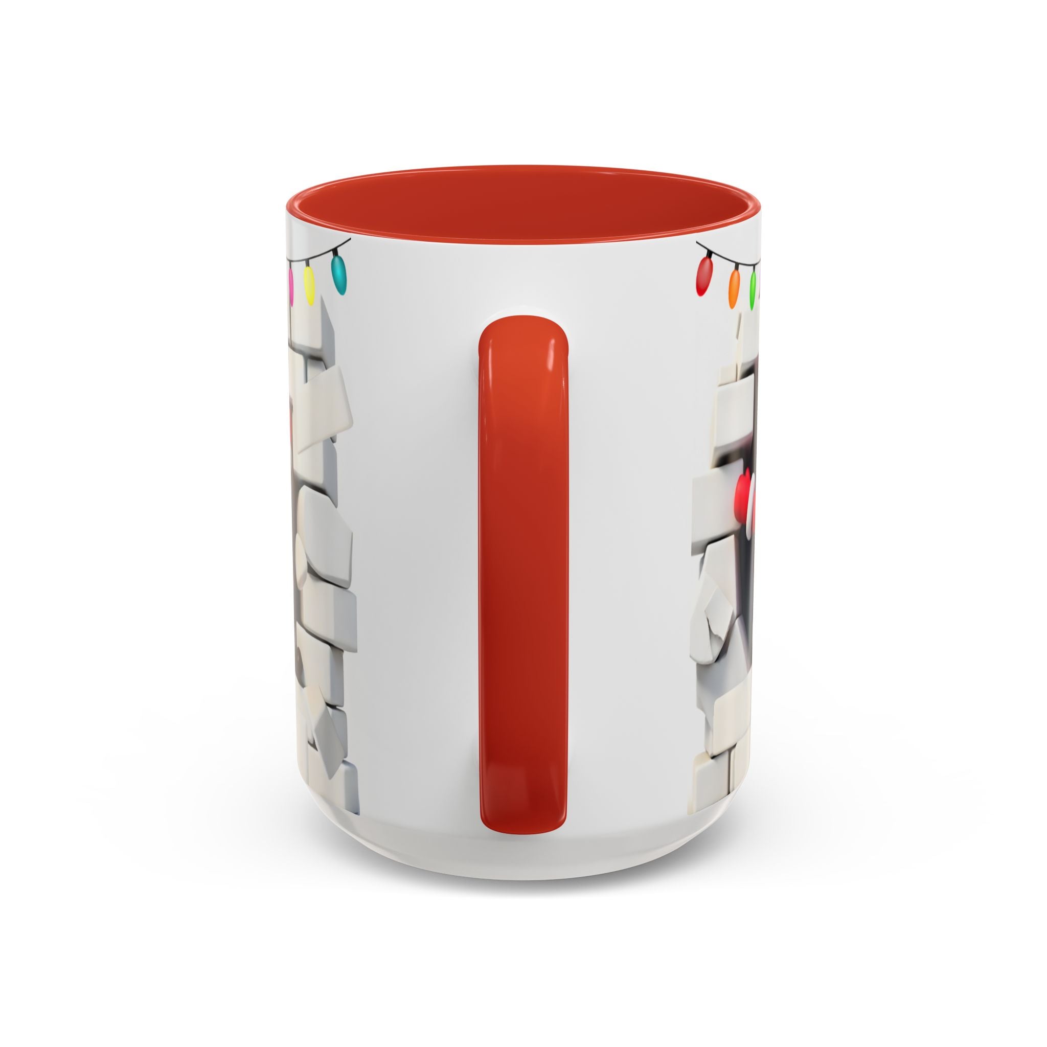 Santa Breaking Through Wall Accent Coffee Mug — Festive Christmas Holiday Gift (15oz)