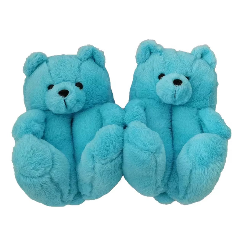 Teddy Bear Cozy Slippers for Indoor Warm Cotton Slippers, Available for Adults Sizes, One Size Fits All - (US Sizes 5-11 )