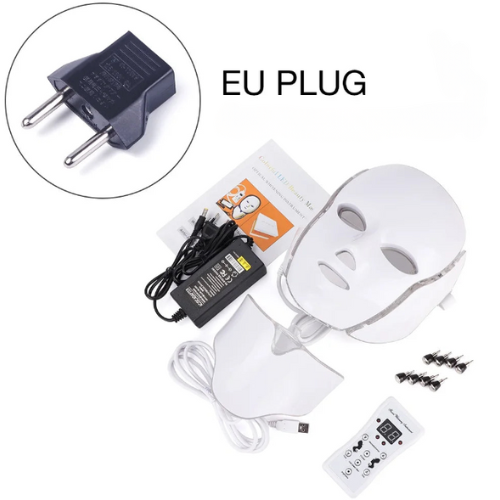 Anti-Aging LED Facial Mask with Neck LED Light, Photon Mask, Skin Rejuvenation, Face Lifting Firm, Massager, Anti Acne, Beauty Device