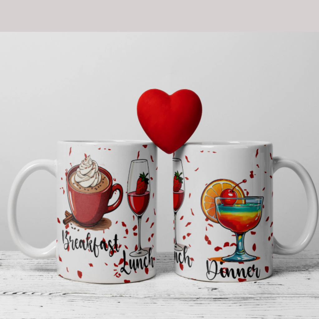 Whimsical Ceramic Coffee Mug – Perfect for Breakfast, Lunch & Dinner
