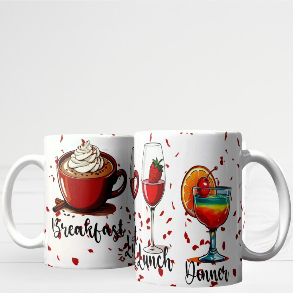 Whimsical Ceramic Coffee Mug – Perfect for Breakfast, Lunch & Dinner