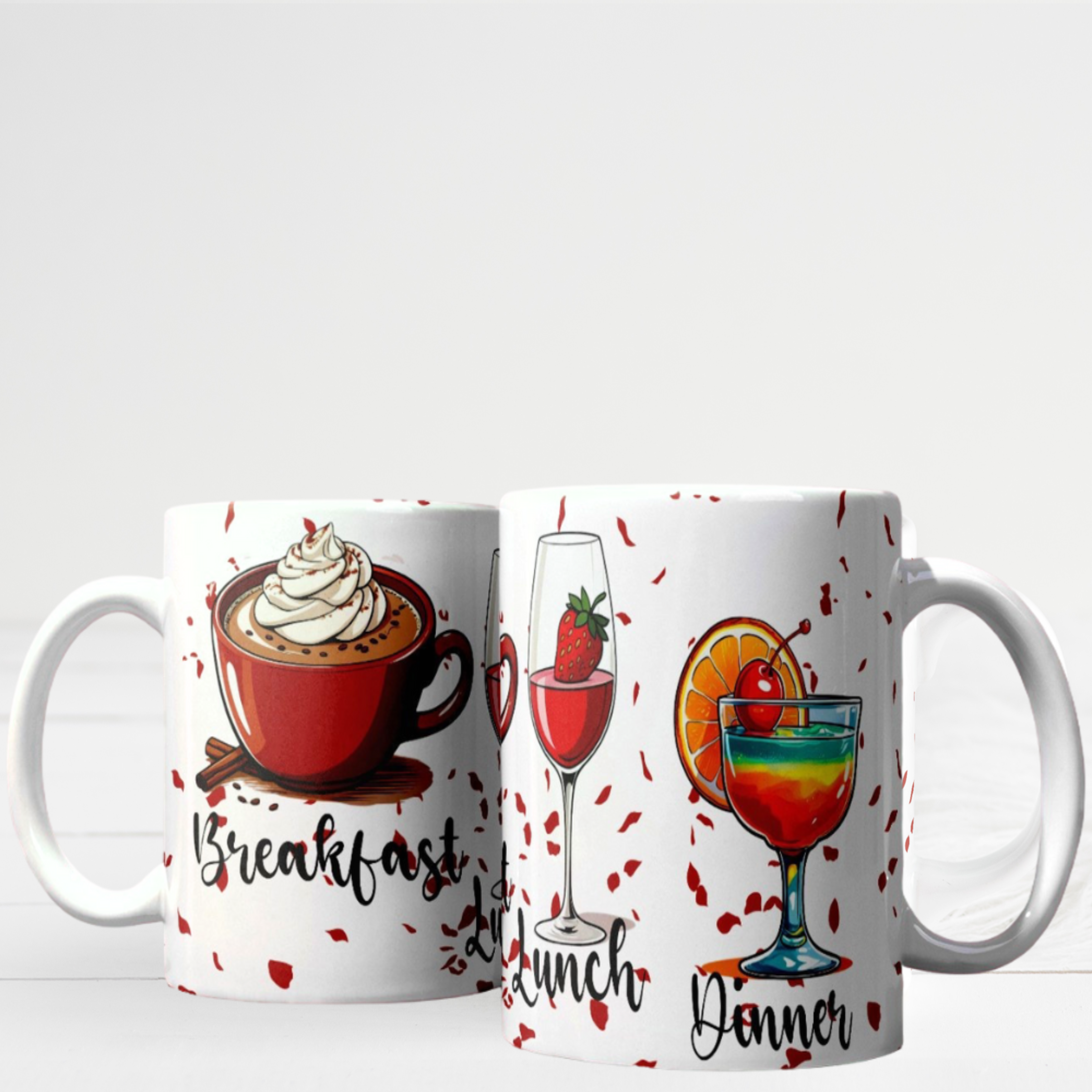 Whimsical Ceramic Coffee Mug – Perfect for Breakfast, Lunch & Dinner