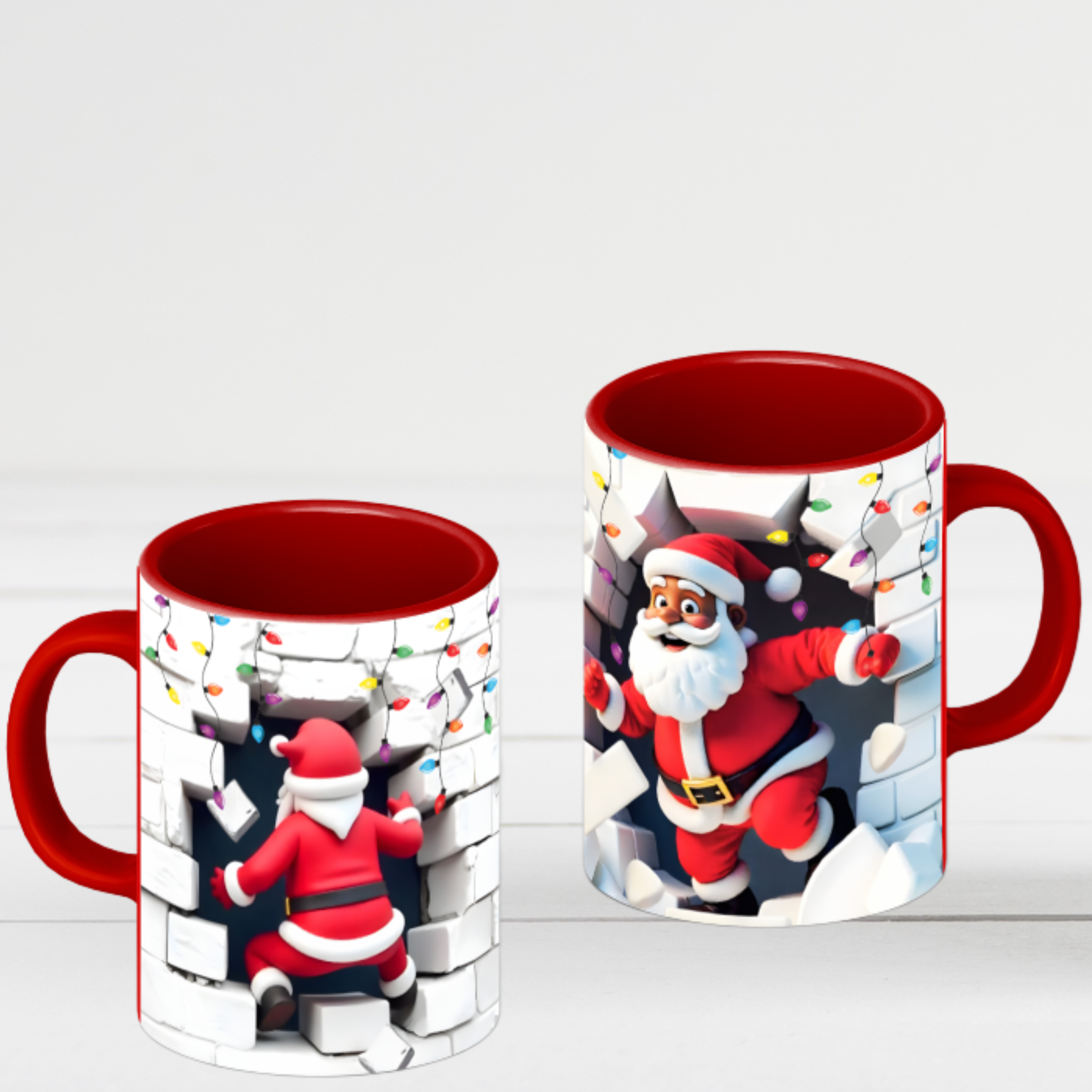 Christmas Santa Coffee Mug — Festive Holiday Accent Mug (15 oz)