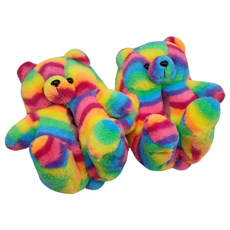 Teddy Bear Cozy Slippers for Indoor Warm Cotton Slippers, Available for Adults Sizes, One Size Fits All - (US Sizes 5-11 )