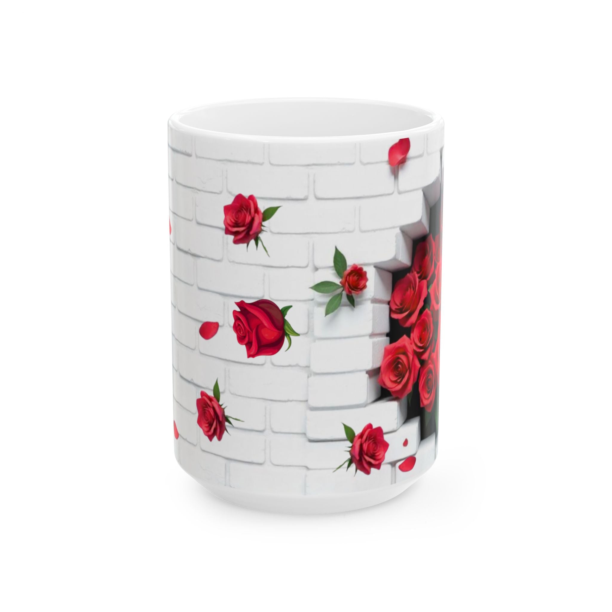 Romantic Rose Ceramic Mug, Floral Coffee Cup, Gift for Her, Home Decor, Valentine's Day, Mother's Day, Tea Lover's Mug