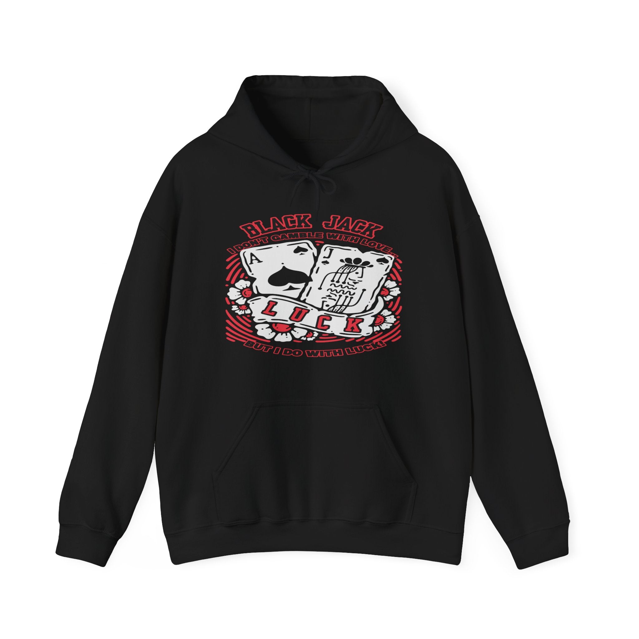 Lucky Blackjack Hooded Sweatshirt - Unisex Gambling Apparel