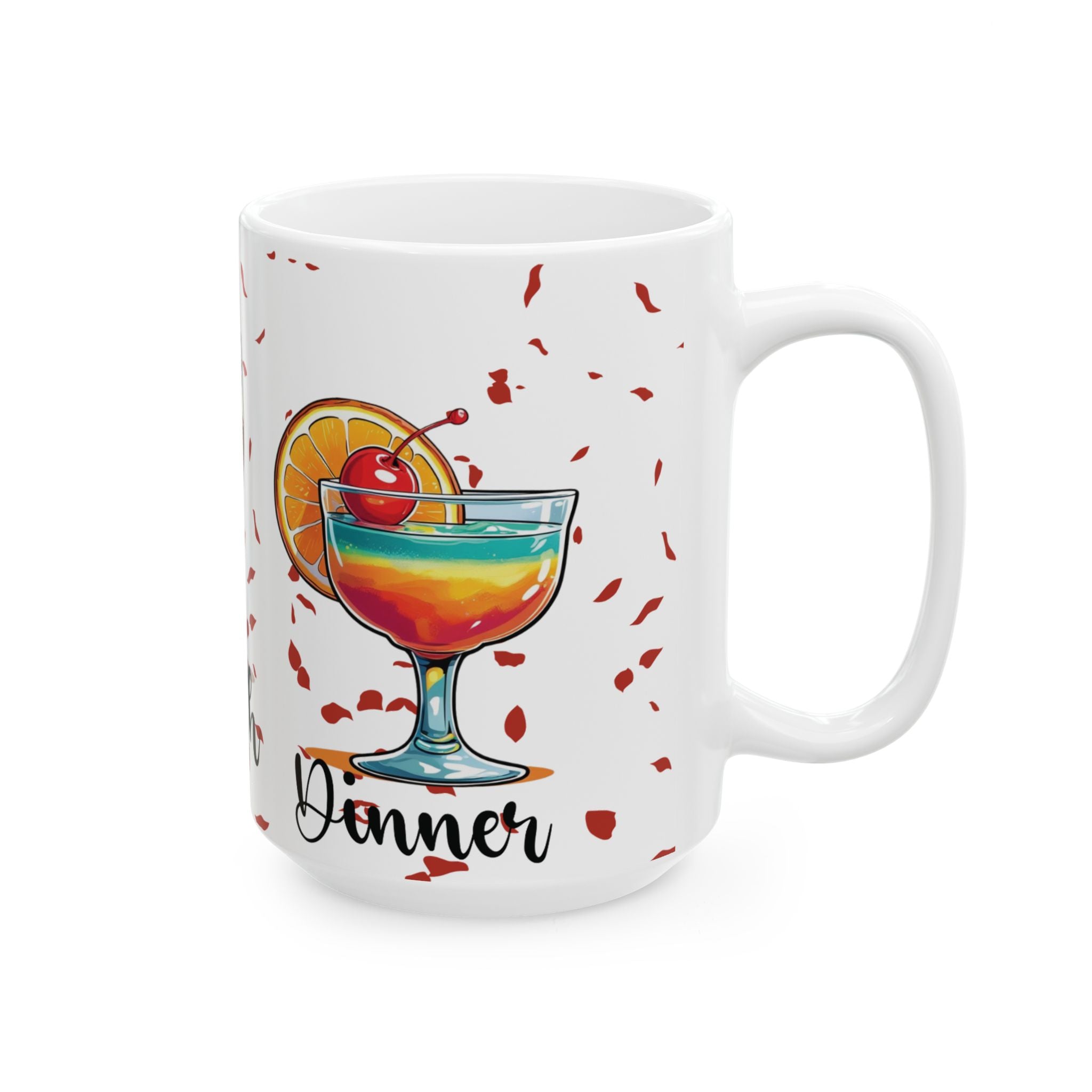 Whimsical Ceramic Coffee Mug – Perfect for Breakfast, Lunch & Dinner