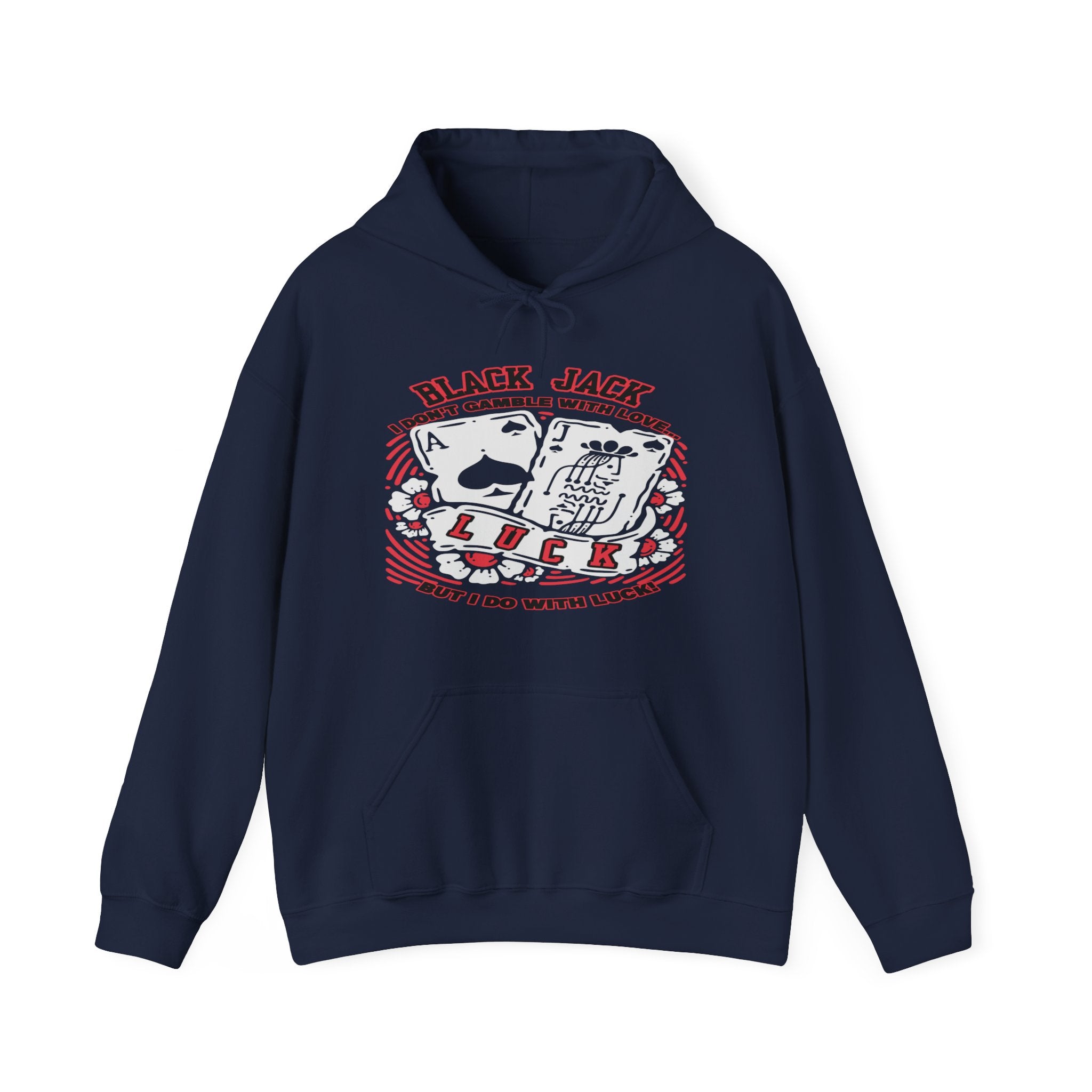 Lucky Blackjack Hooded Sweatshirt - Unisex Gambling Apparel