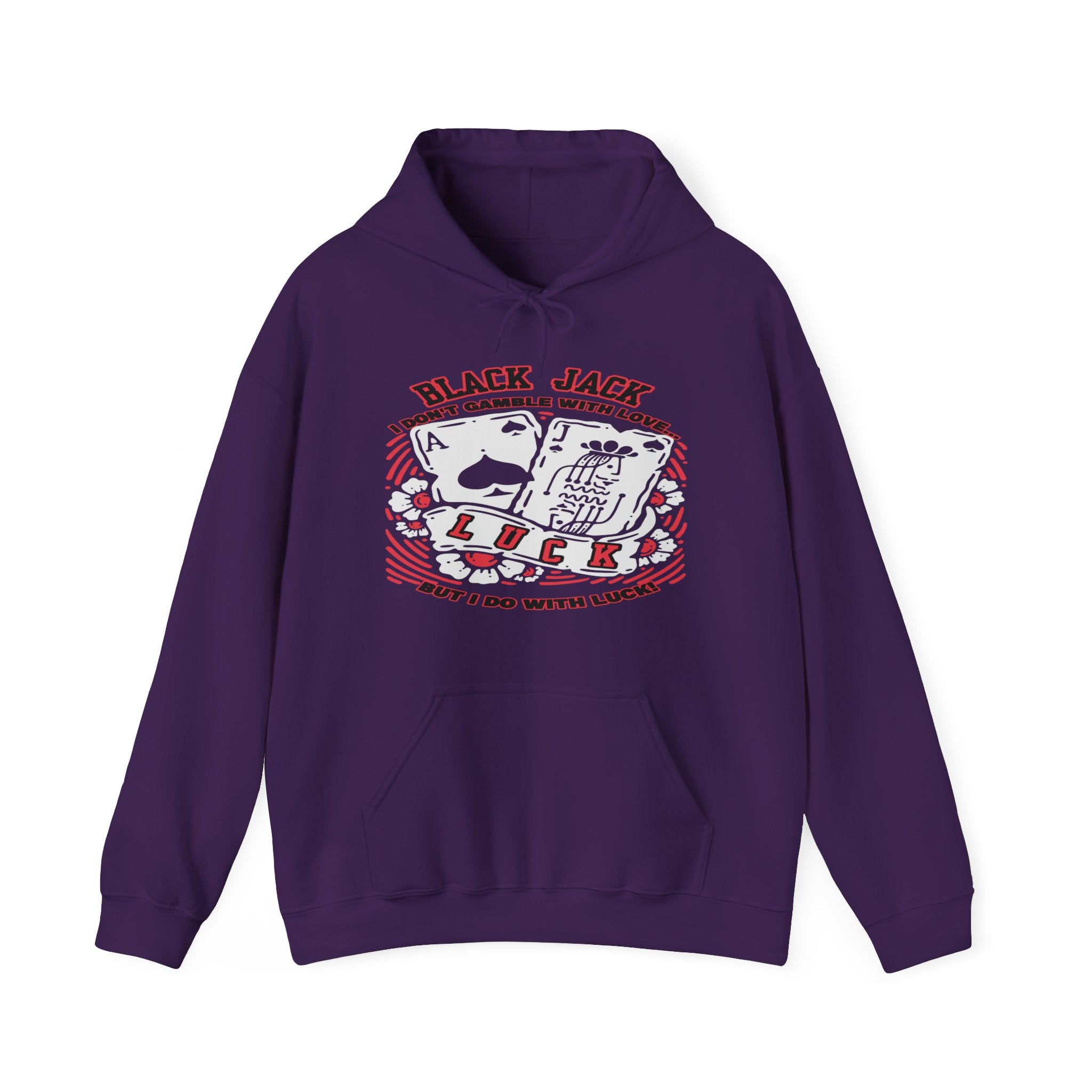 Lucky Blackjack Hooded Sweatshirt - Unisex Gambling Apparel