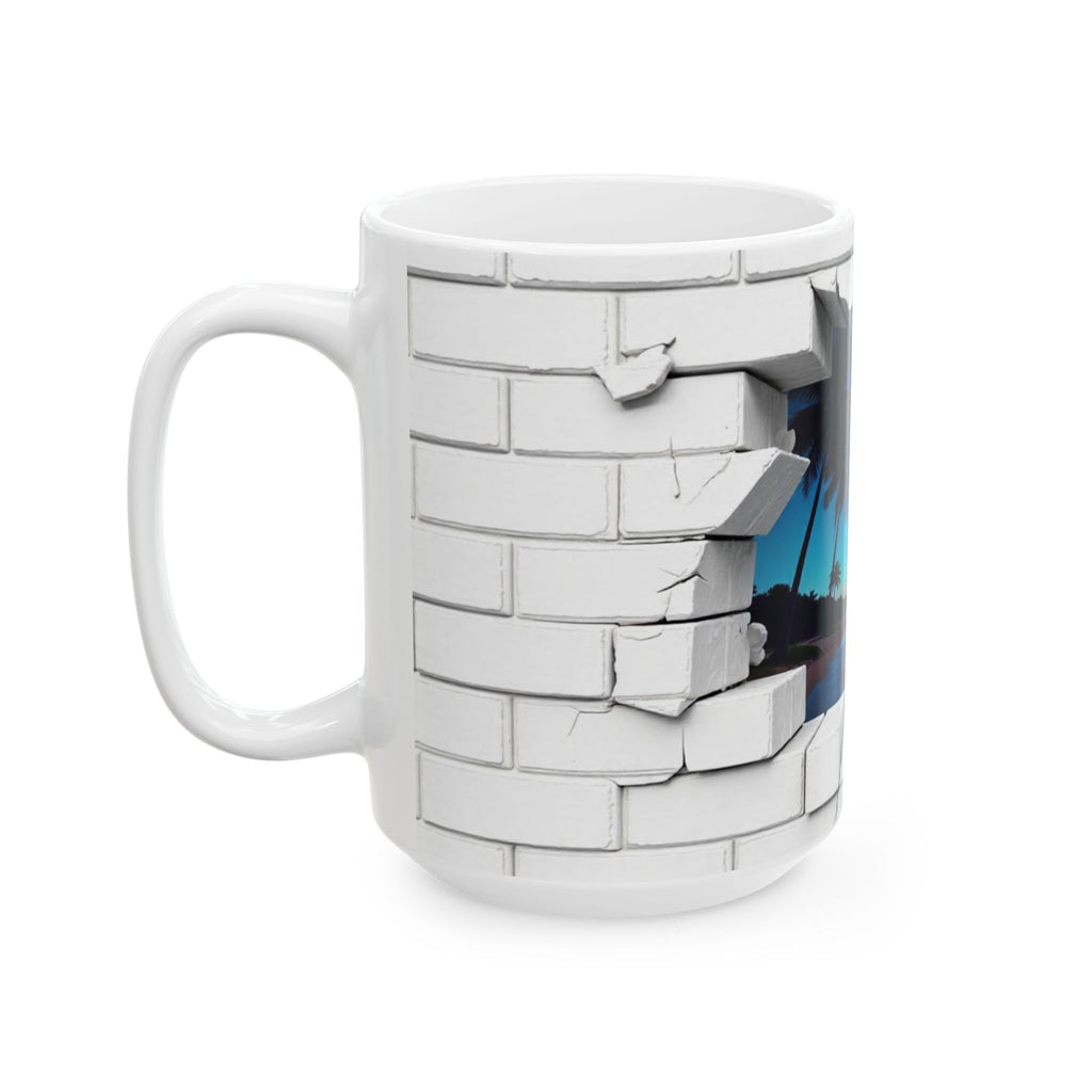 Sailing Sunset Ceramic Mug, Beach Lover Gift, Ocean-Themed Coffee Cup, Relaxing Vibes, Home & Office Décor