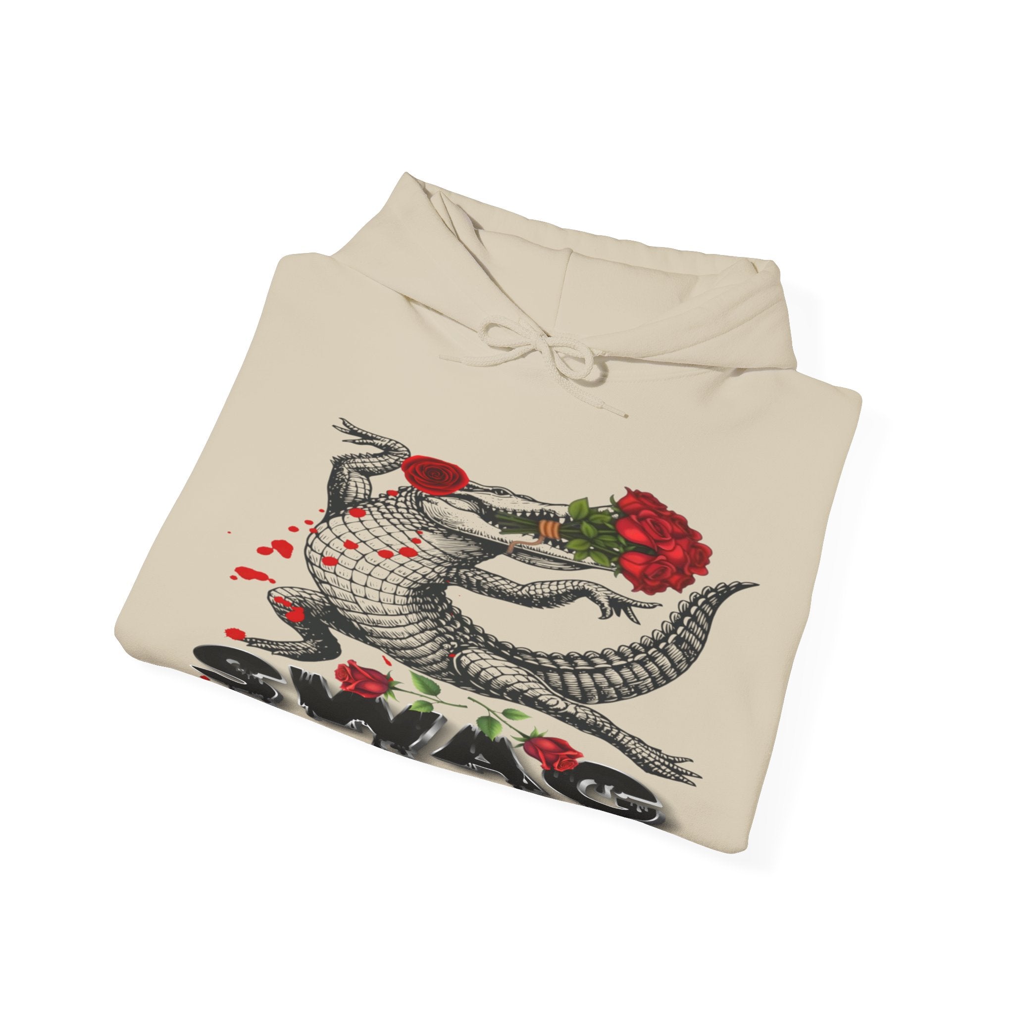 Swag Gator Floral Graphic Unisex Hooded Sweatshirt, Stylish Trend, Swag Wear, Everyday Wear