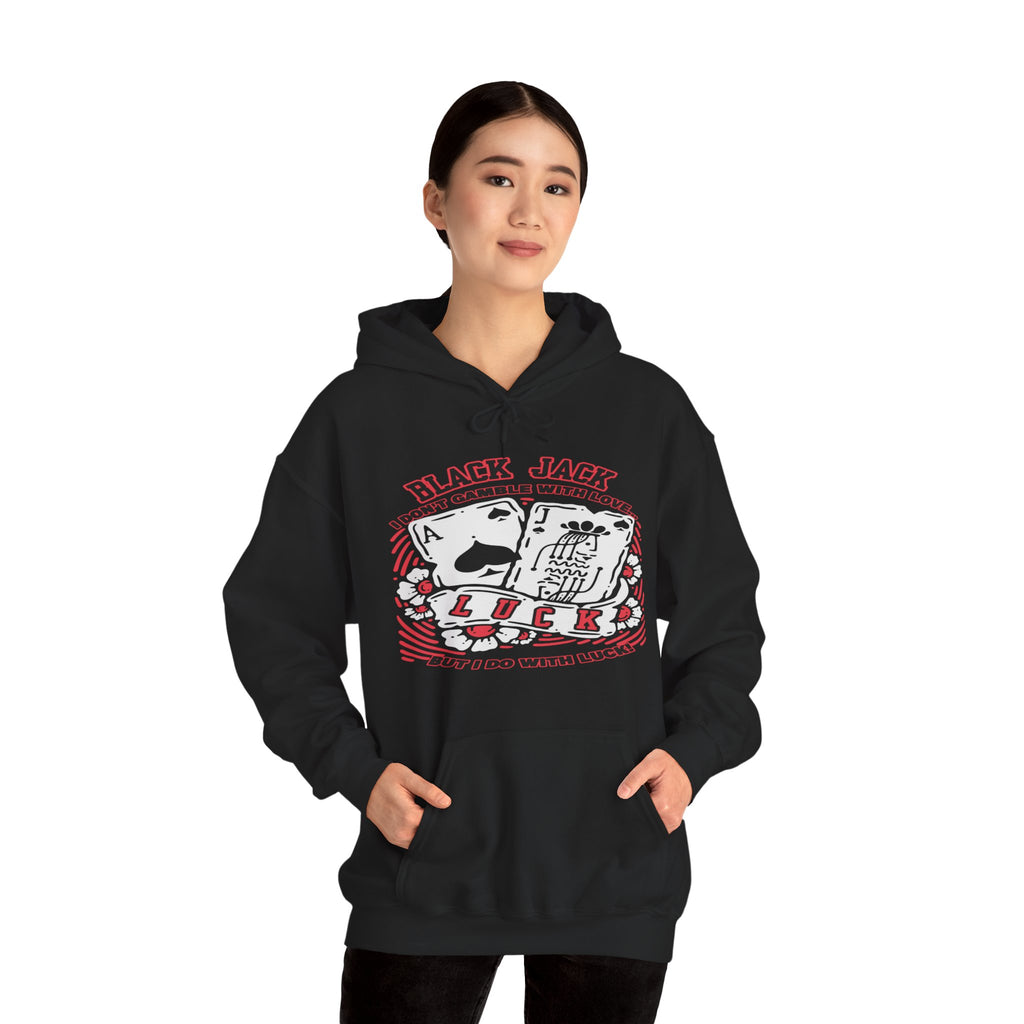 Lucky Blackjack Hooded Sweatshirt - Unisex Gambling Apparel