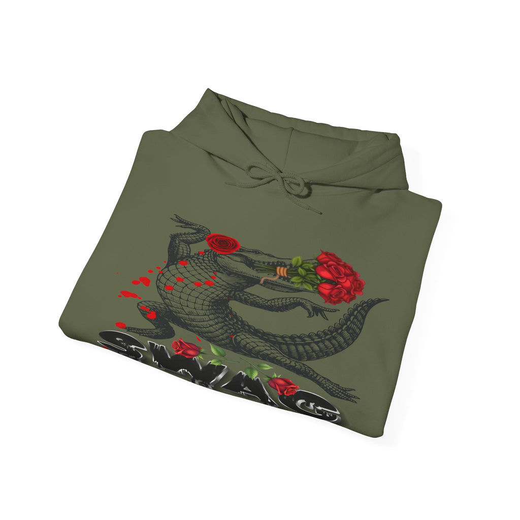 Swag Gator Floral Graphic Unisex Hooded Sweatshirt, Stylish Trend, Swag Wear, Everyday Wear