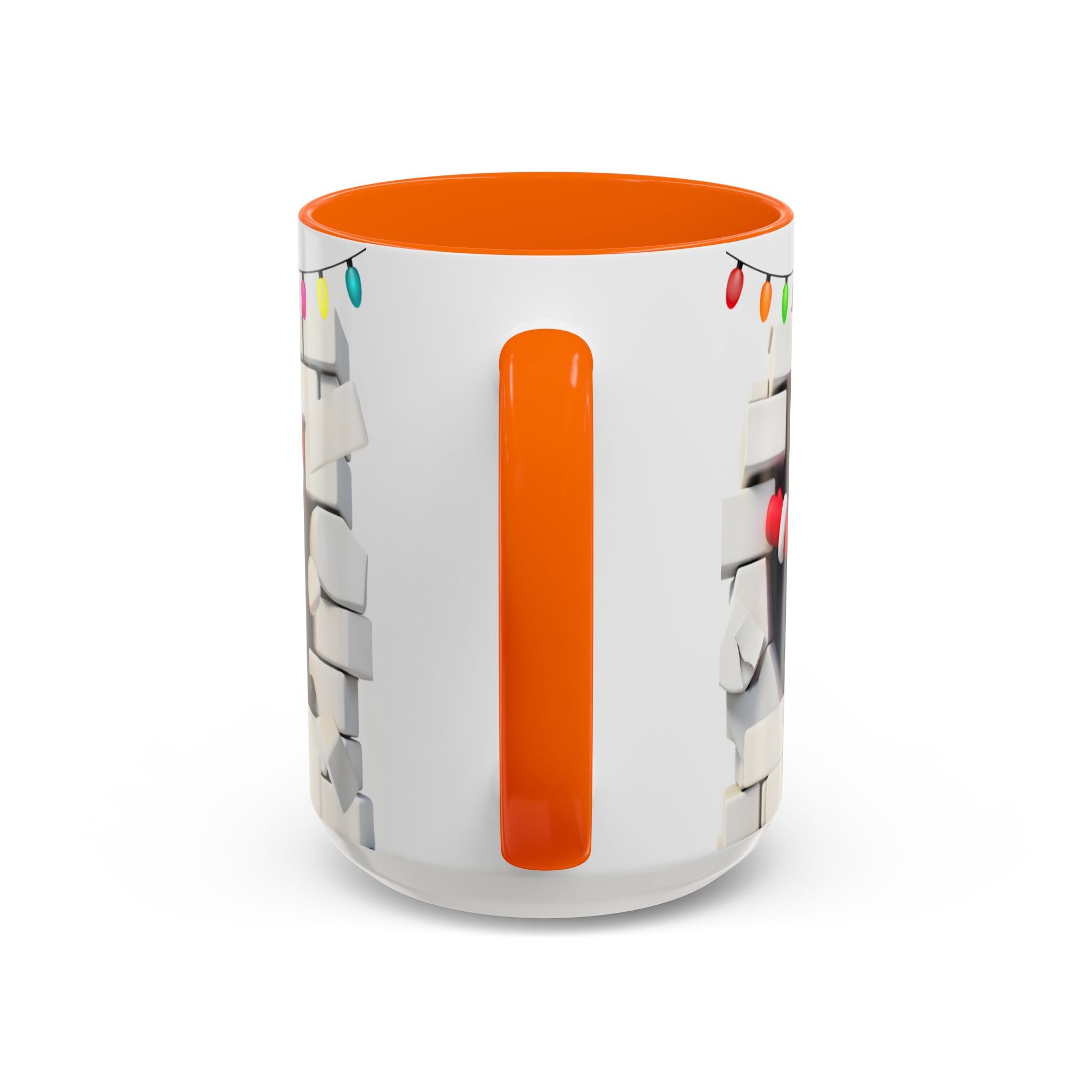 Santa Breaking Through Wall Accent Coffee Mug — Festive Christmas Holiday Gift (15oz)