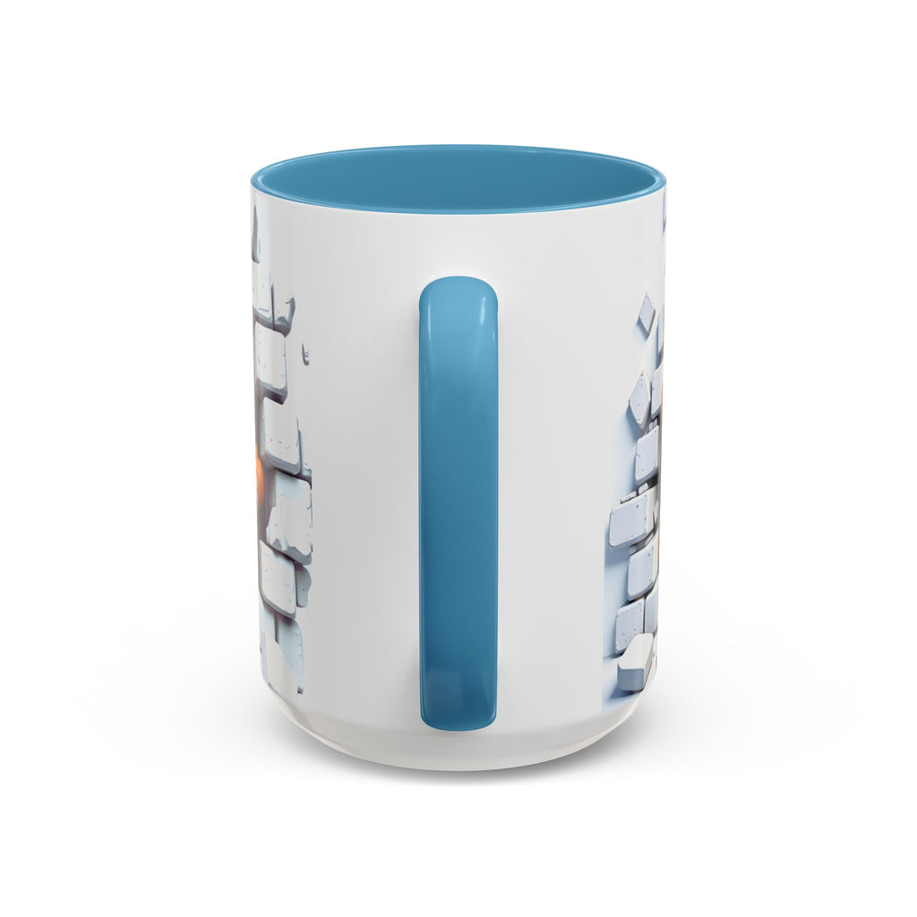 Gingerbread Brick Wall Breaker Mug — Cute Holiday Coffee Cup (15oz)