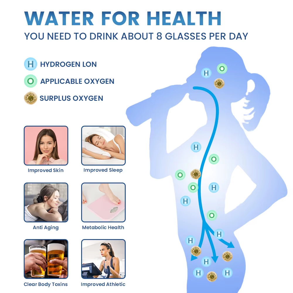 Factory Price Hydrogen Water Bottle Glass 400Ml New Design Cawolo Portable H2 Rich Water Bottle Hydrogen Water Machine Generator