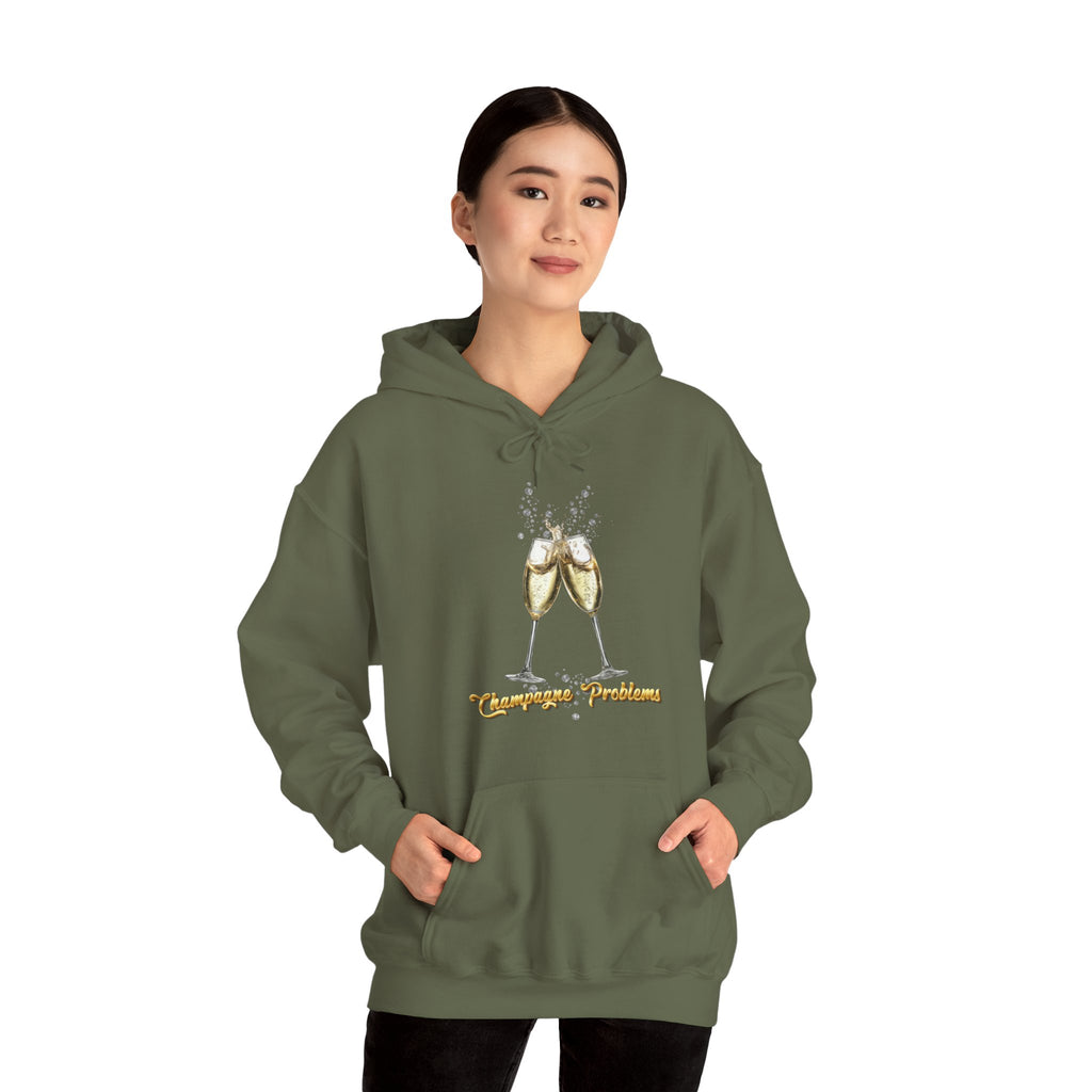 Champange Problems Cozy Unisex Heavy Blend™ Hooded Sweatshirt
