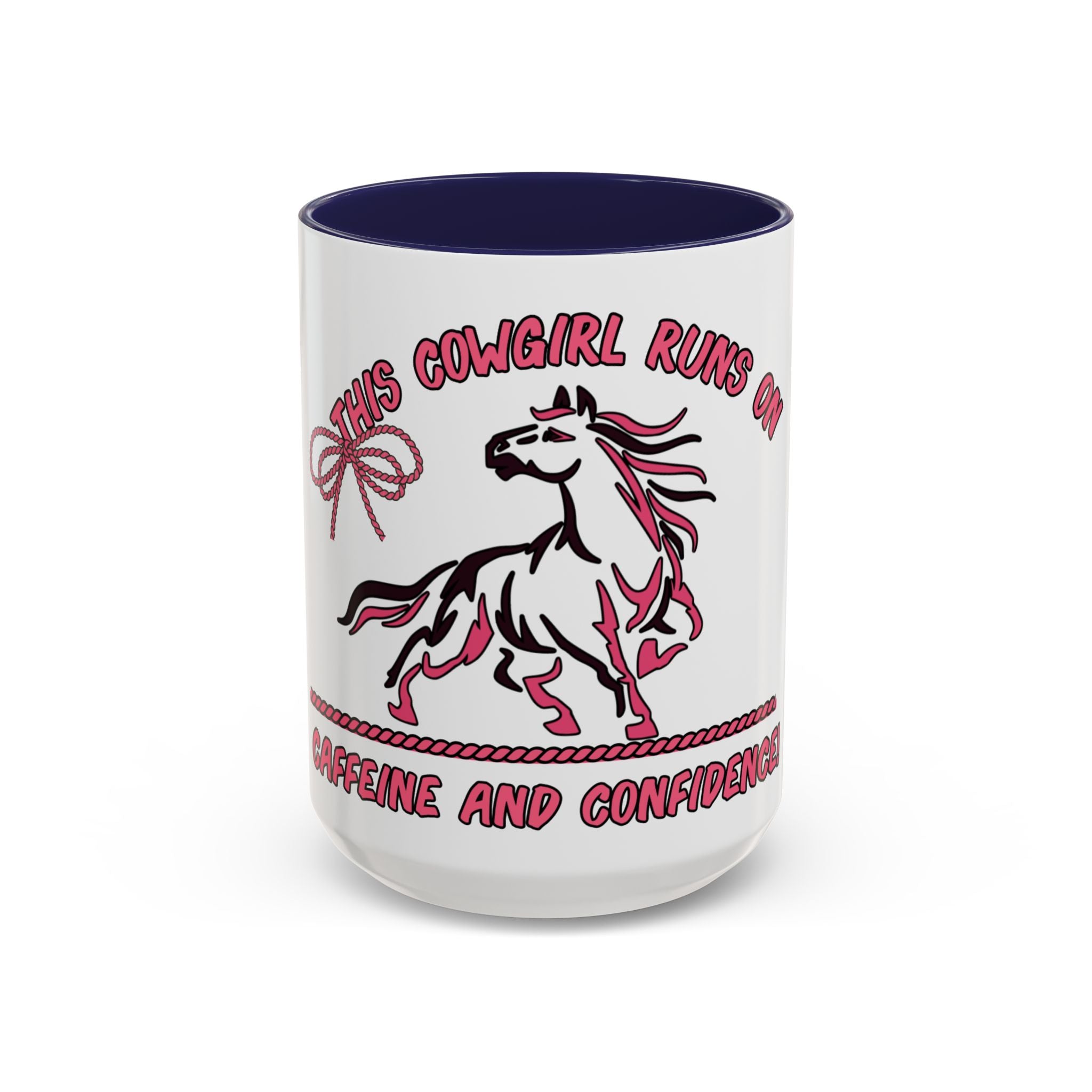 Sassy Cowgirl Mug - The Cowgirl Runs on Caffieine and Confidence, 15 oz, Available in 5 Colors